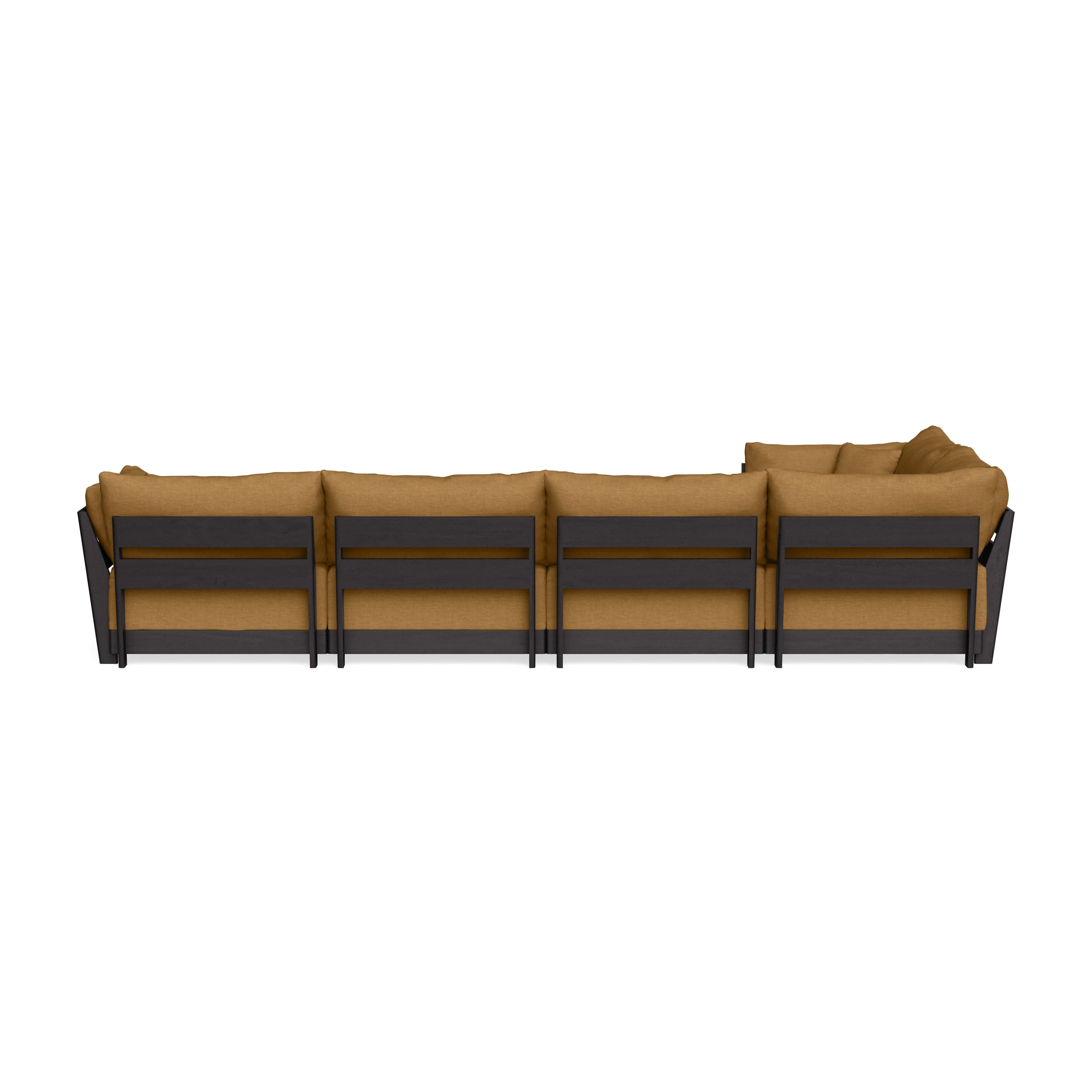 Modular Bondi Black 5-Seater L-Sectional in Dijon | Classic Blend