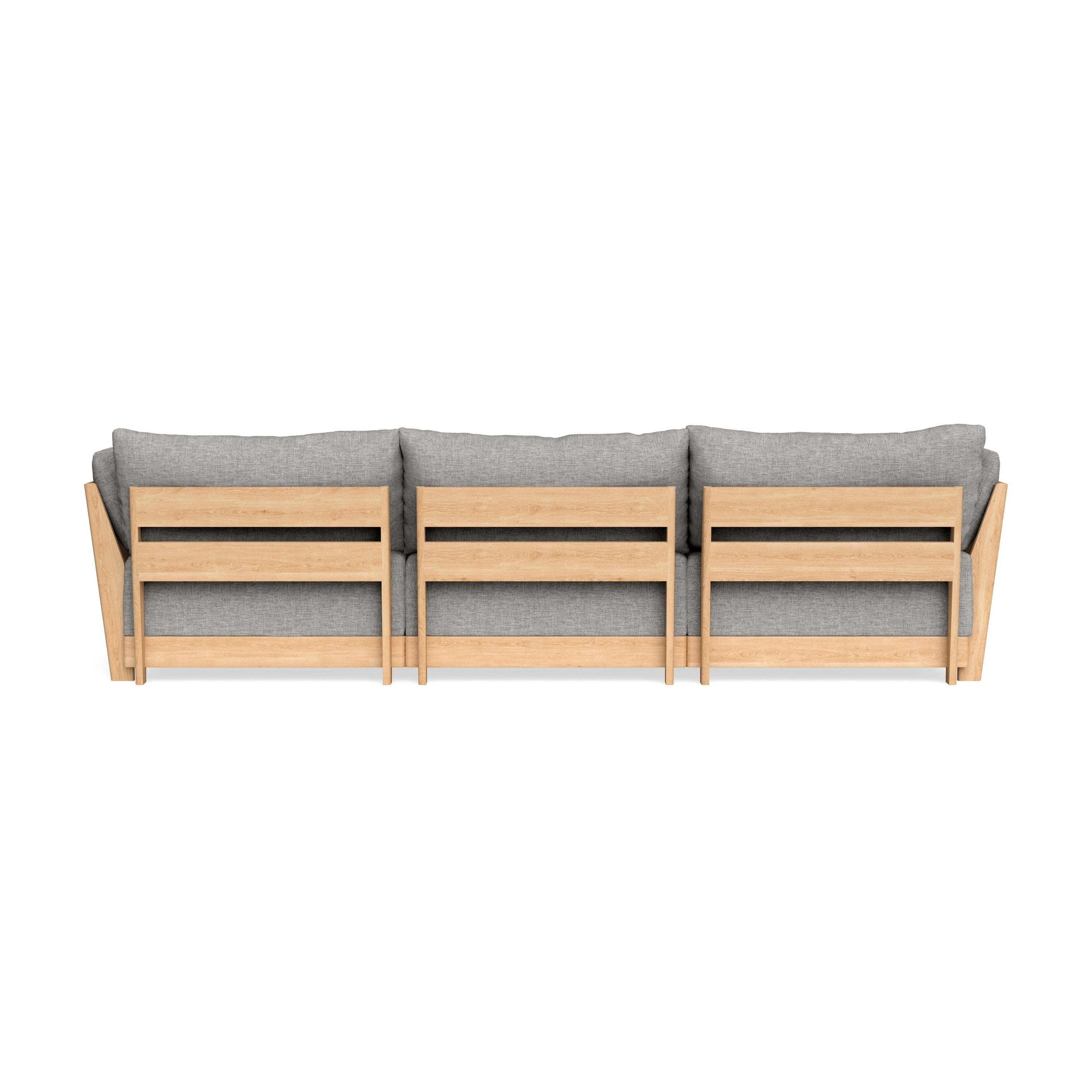 Modular Bondi Latte 3-Seater Sectional in Fog | Classic Blend