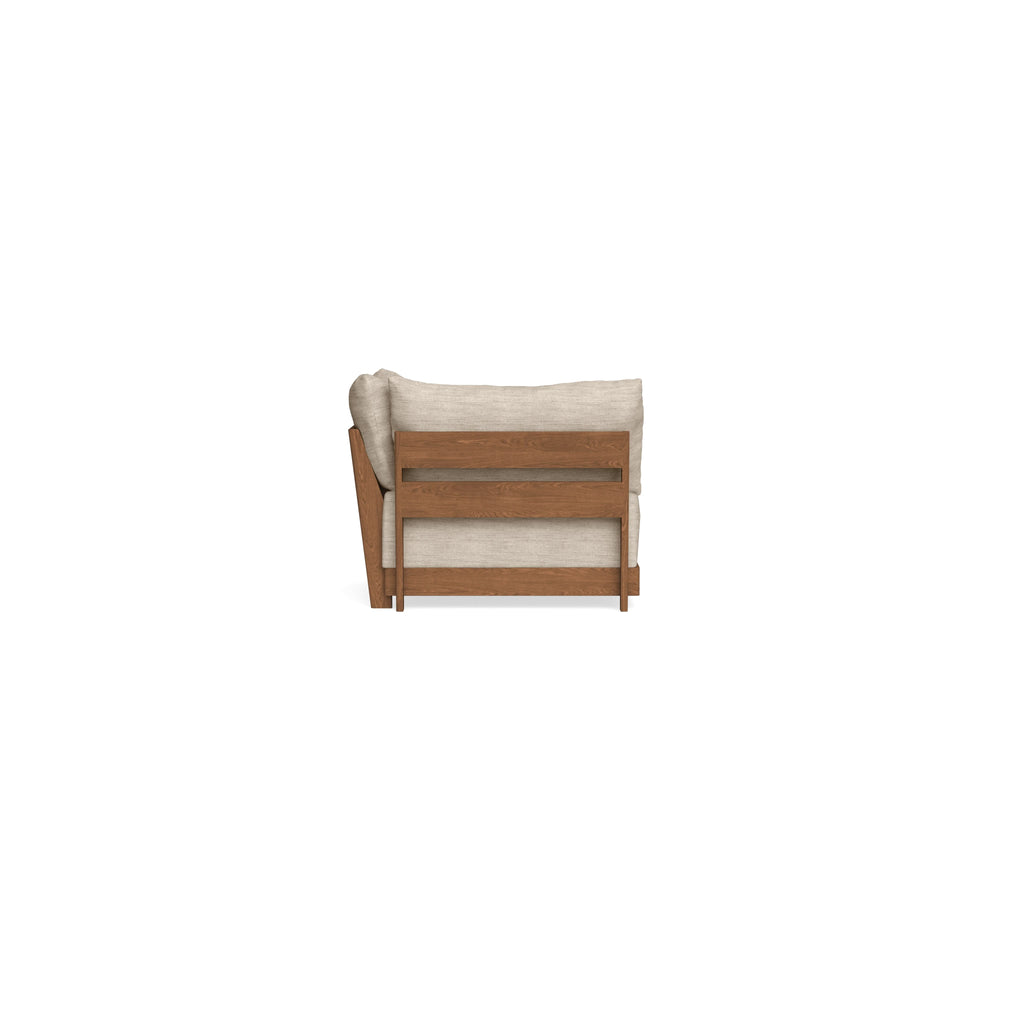 Modular Bondi Espresso Corner Chair in Wheat | Memory Foam Blend