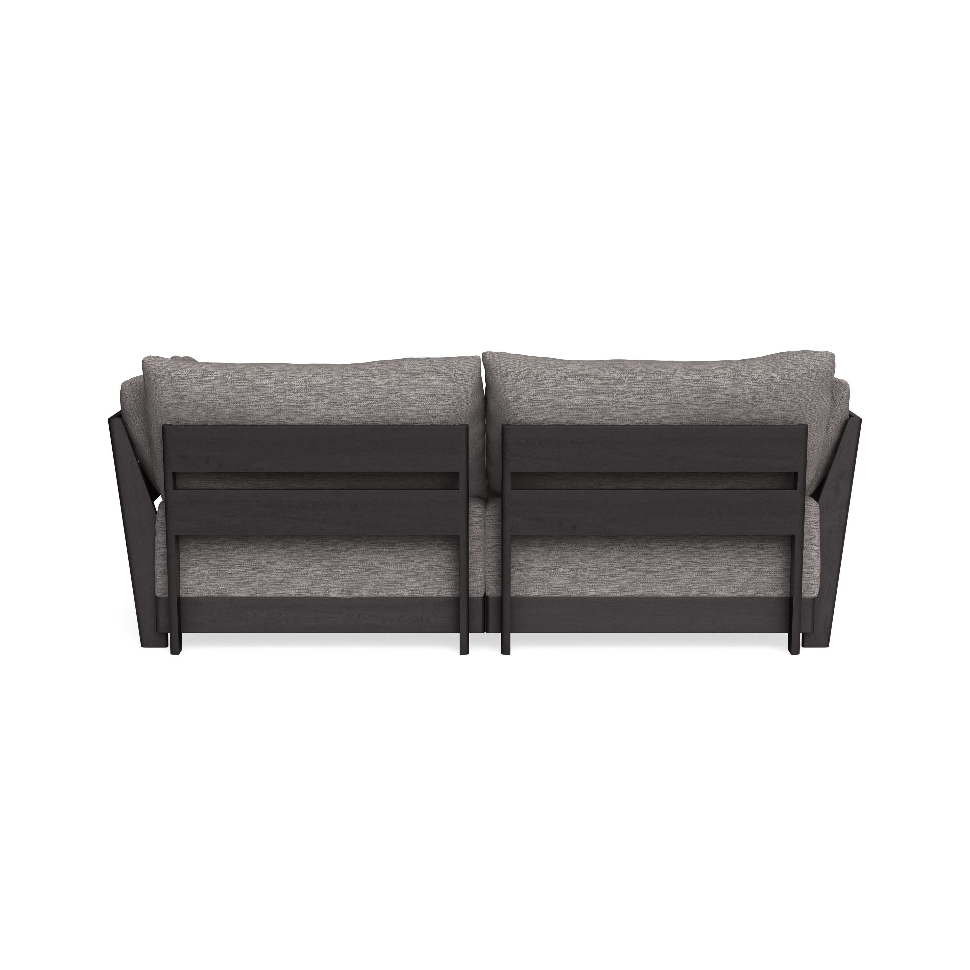 Modular Bondi Black 2-Seater Sectional in Cement | Classic Blend