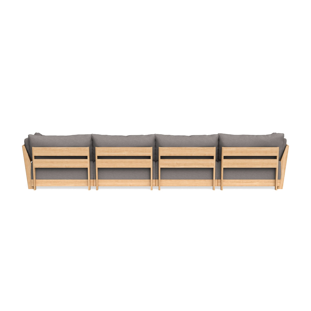 Modular Bondi Latte 4-Seater Sofa in Cement | Classic Blend