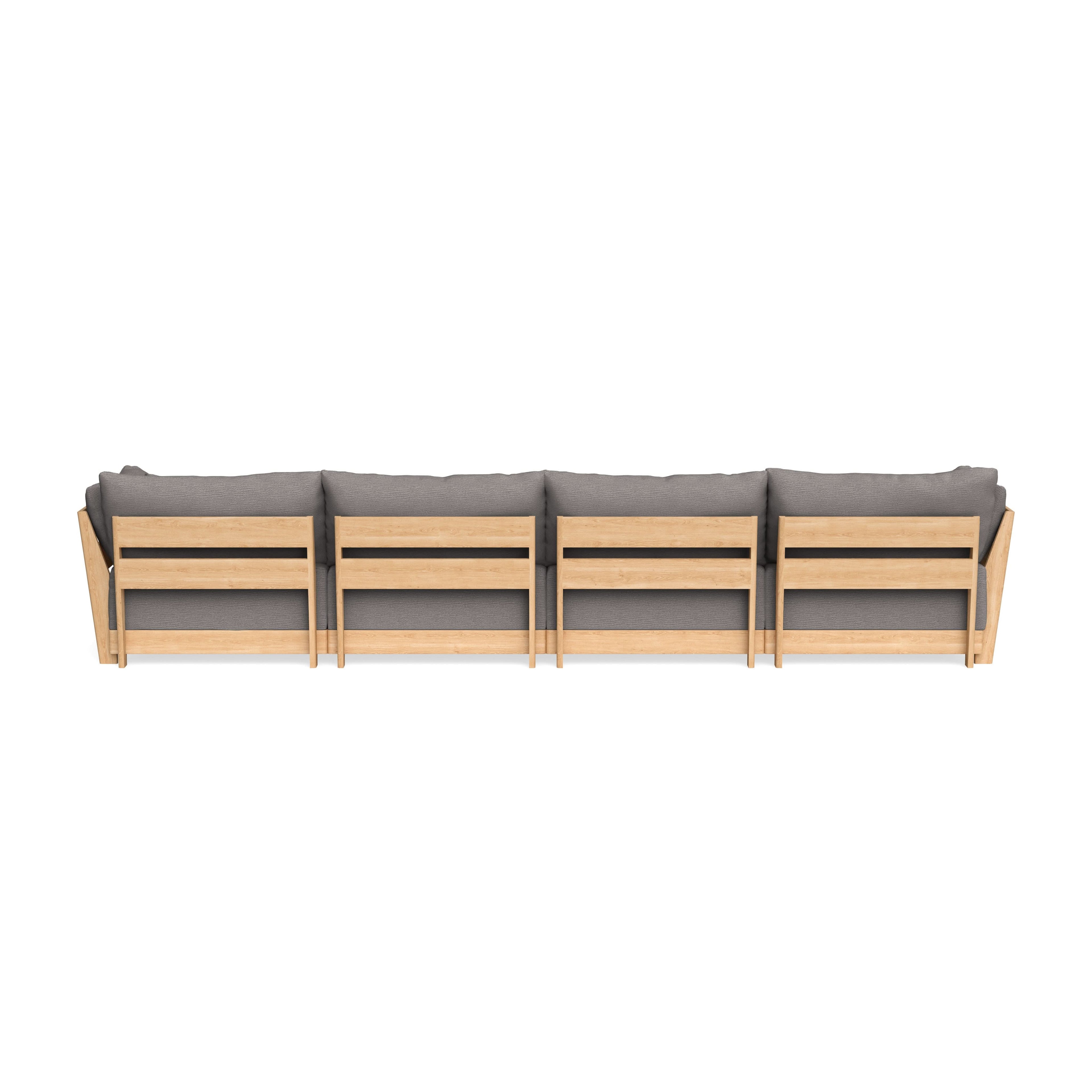 Modular Bondi Latte 4-Seater Sofa in Cement | Classic Blend