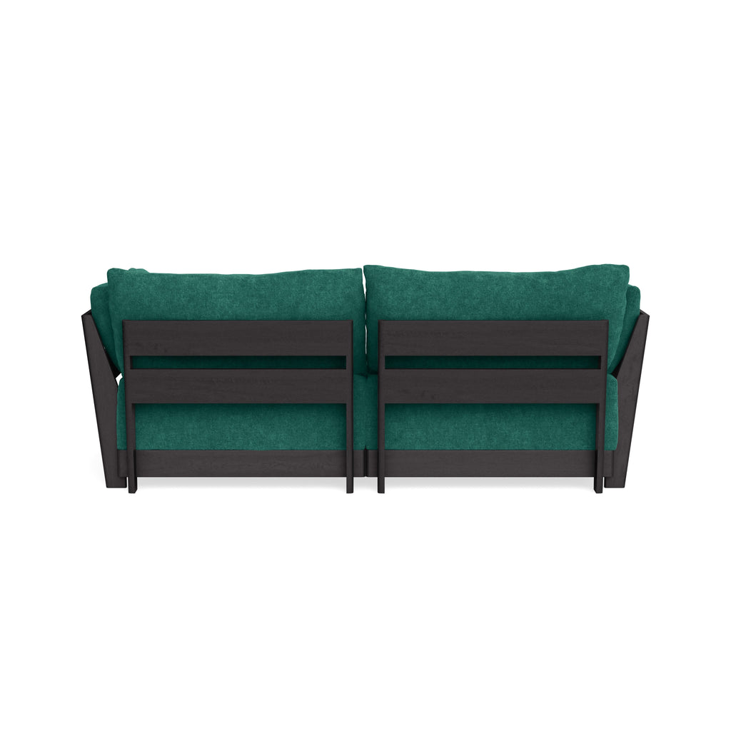 Modular Bondi Black 2-Seater Sofa in Jade Green | Classic Blend