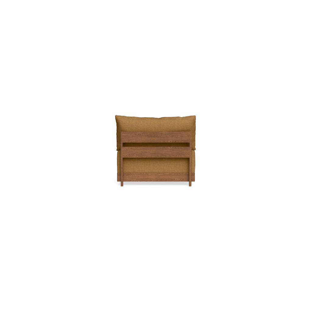 Modular Bondi Espresso Armless Chair in Dijon | Memory Foam Blend