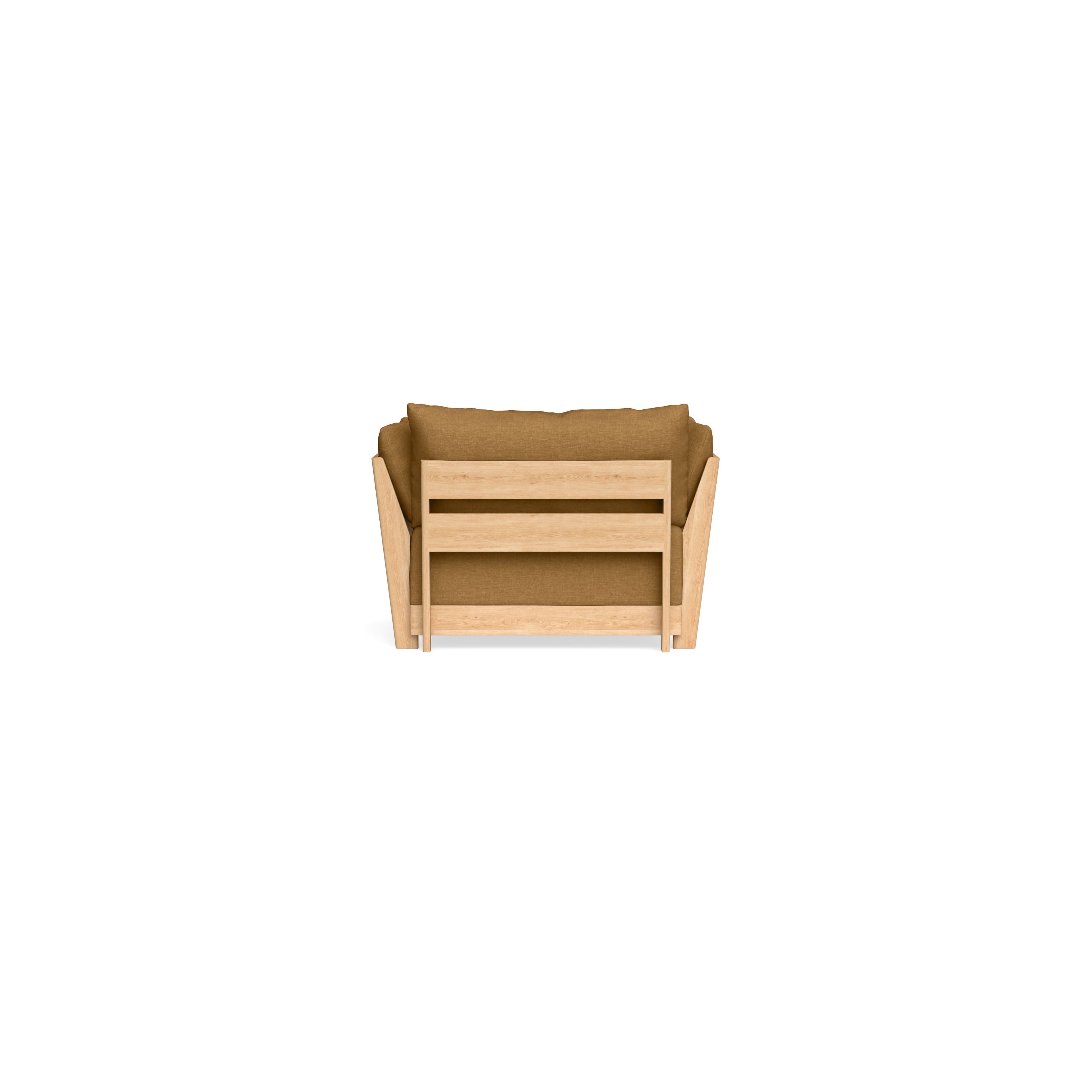Modular Bondi Latte Armchair + Ottoman in Dijon | Memory Foam Blend