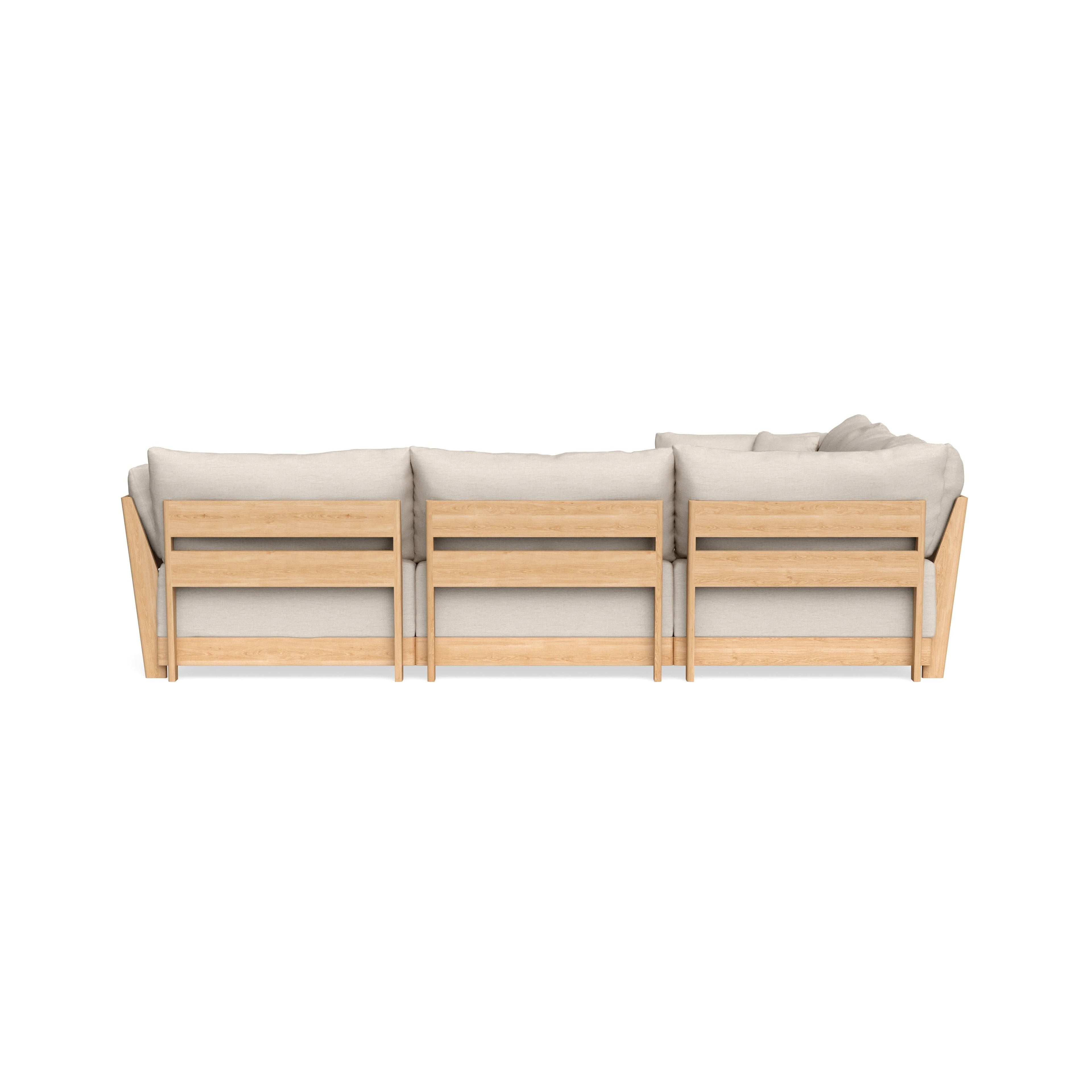 Modular Bondi Latte 5-Seater Corner Sectional in Seashell | Memory Foam Blend