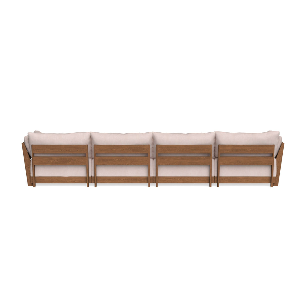 Modular Bondi Espresso 4-Seater Sectional in Blush | Classic Blend