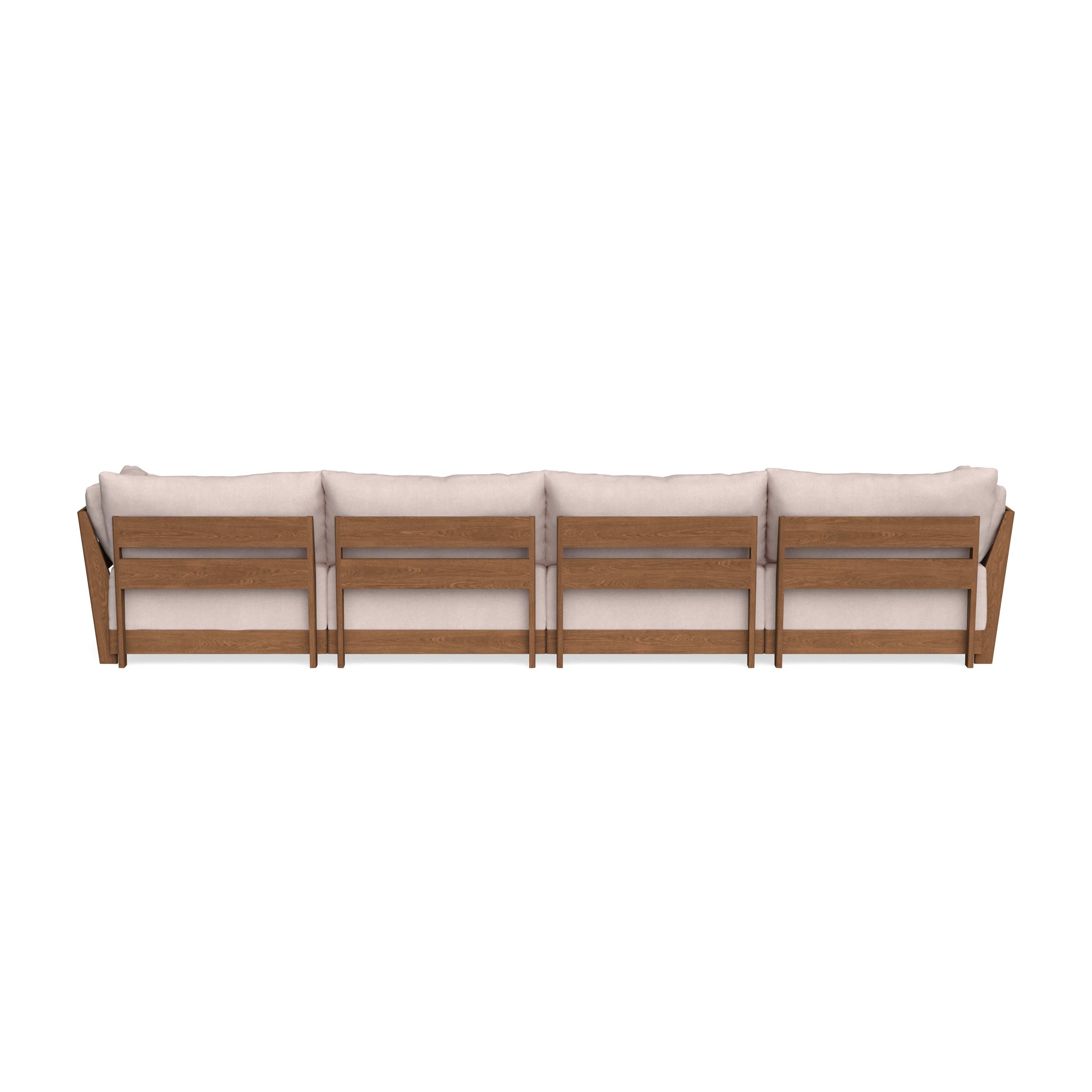 Modular Bondi Espresso 4-Seater Sectional in Blush | Classic Blend
