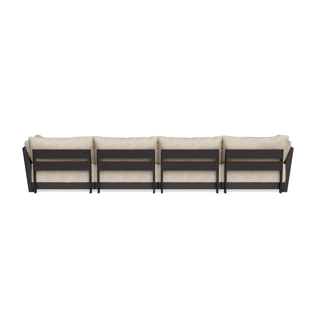 Modular Bondi Black 4-Seater Sofa in Wheat | Classic Blend