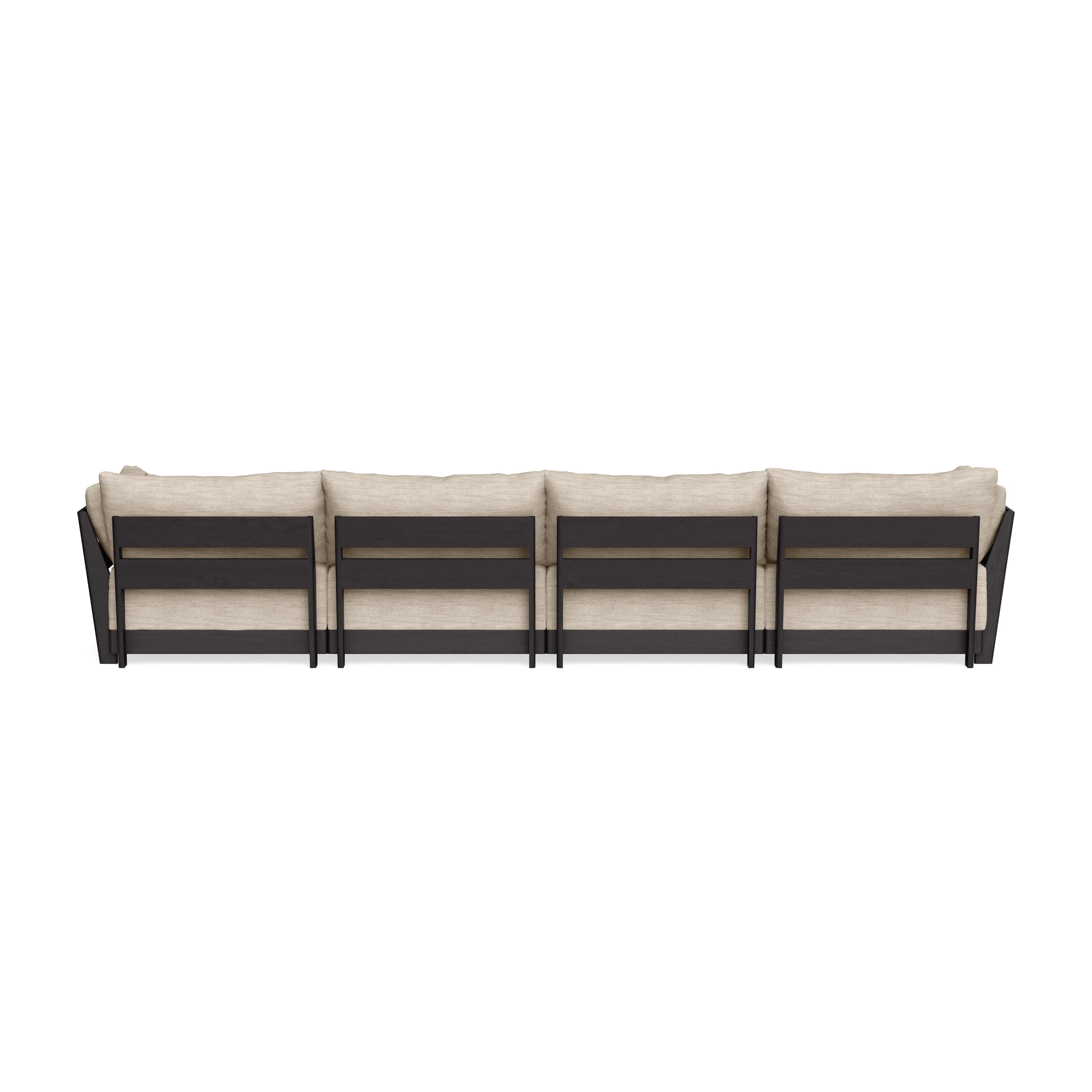 Modular Bondi Black 4-Seater Sofa in Wheat | Classic Blend
