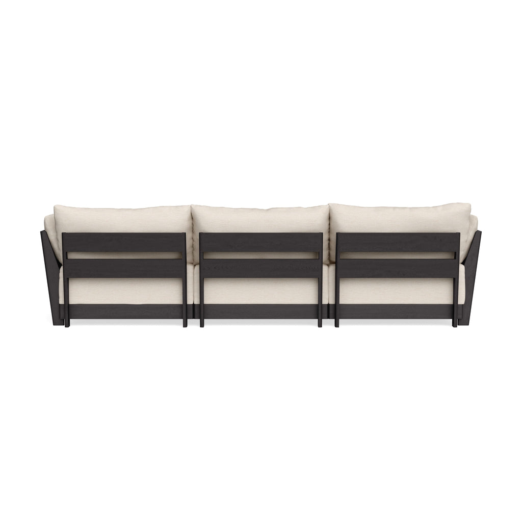Modular Bondi Black 3-Seater Sofa in Seashell | Memory Foam Blend