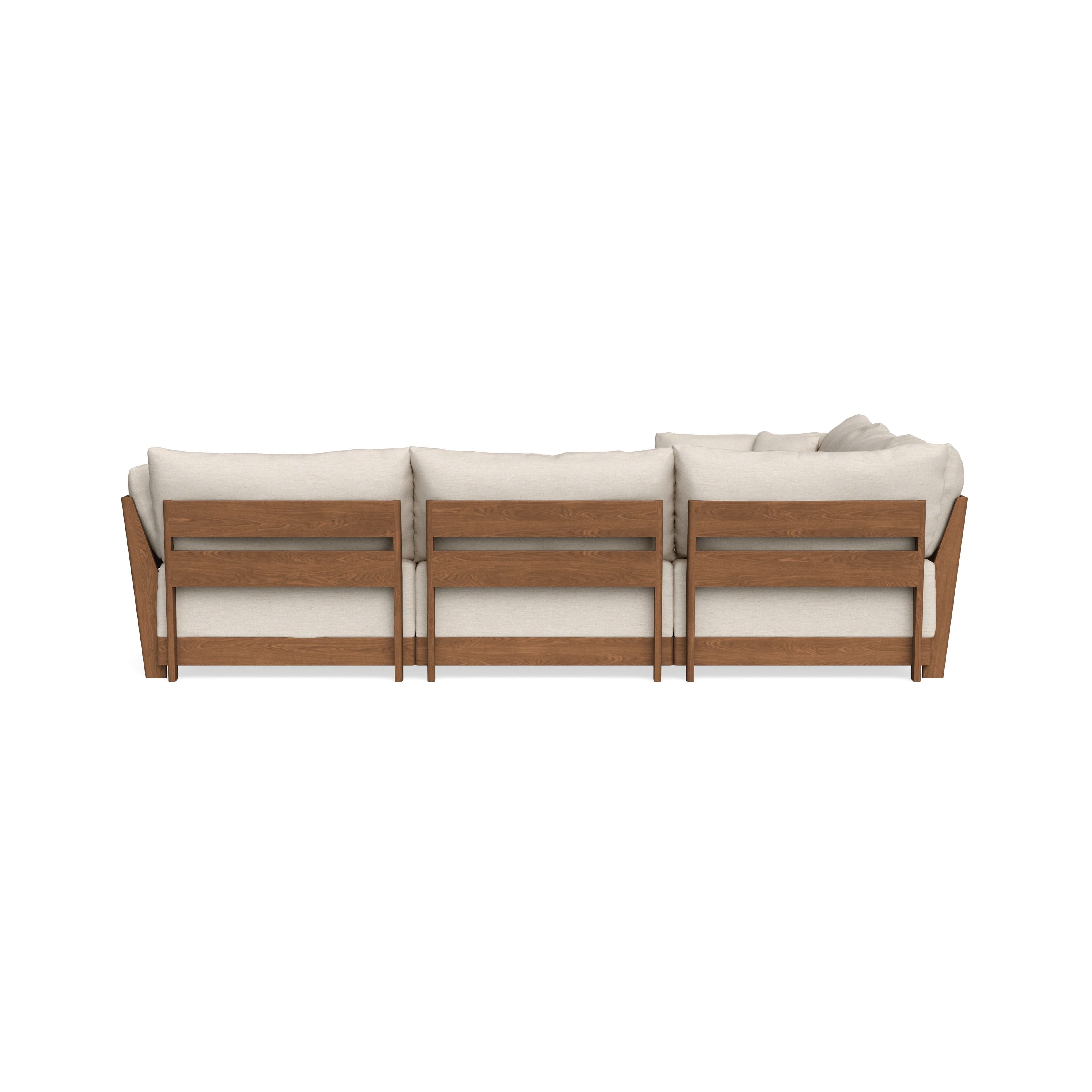 Modular Bondi Espresso 5-Seater Corner Sectional in Seashell | Classic Blend