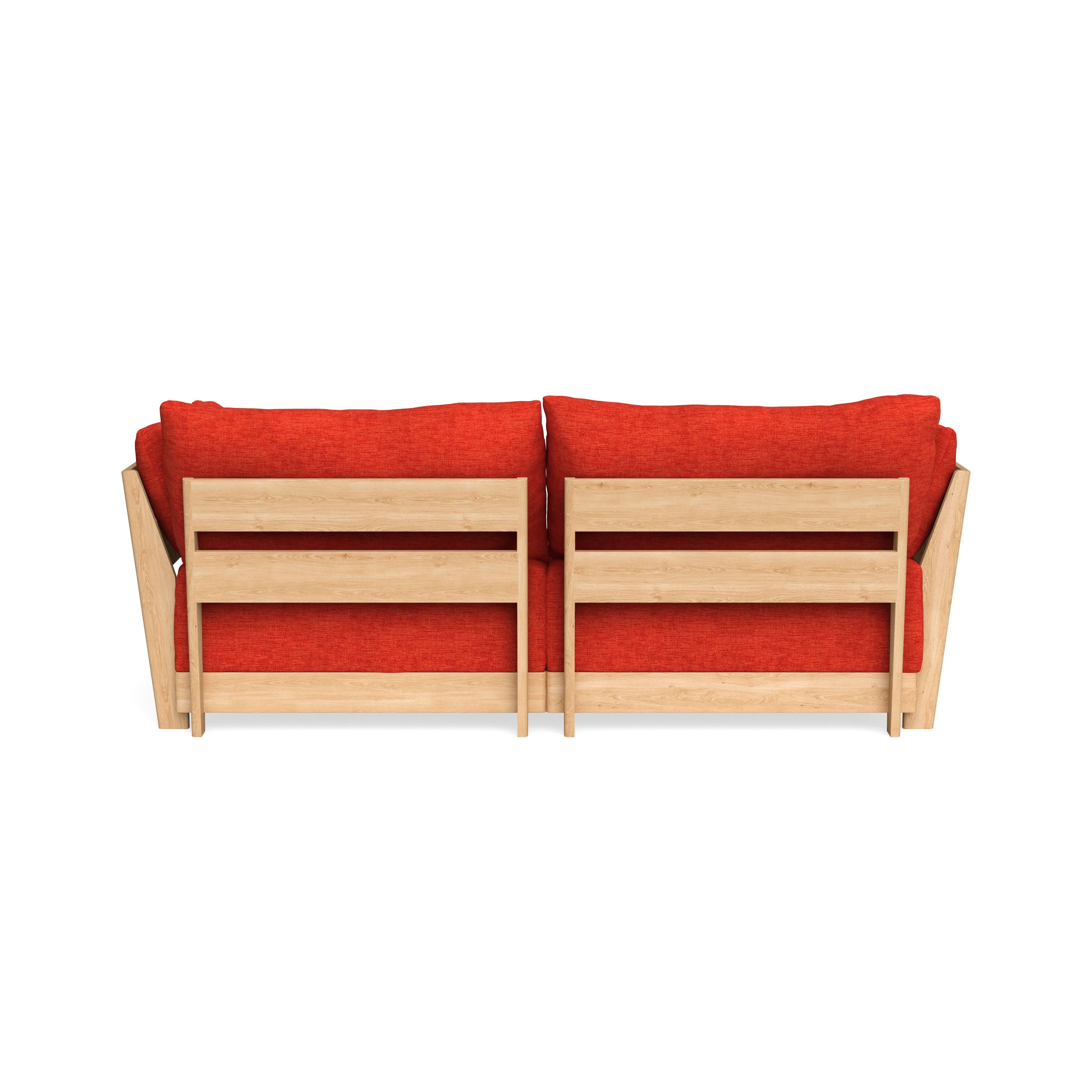 Modular Bondi Latte 2-Seater Sofa in Poppy Orange | Classic Blend
