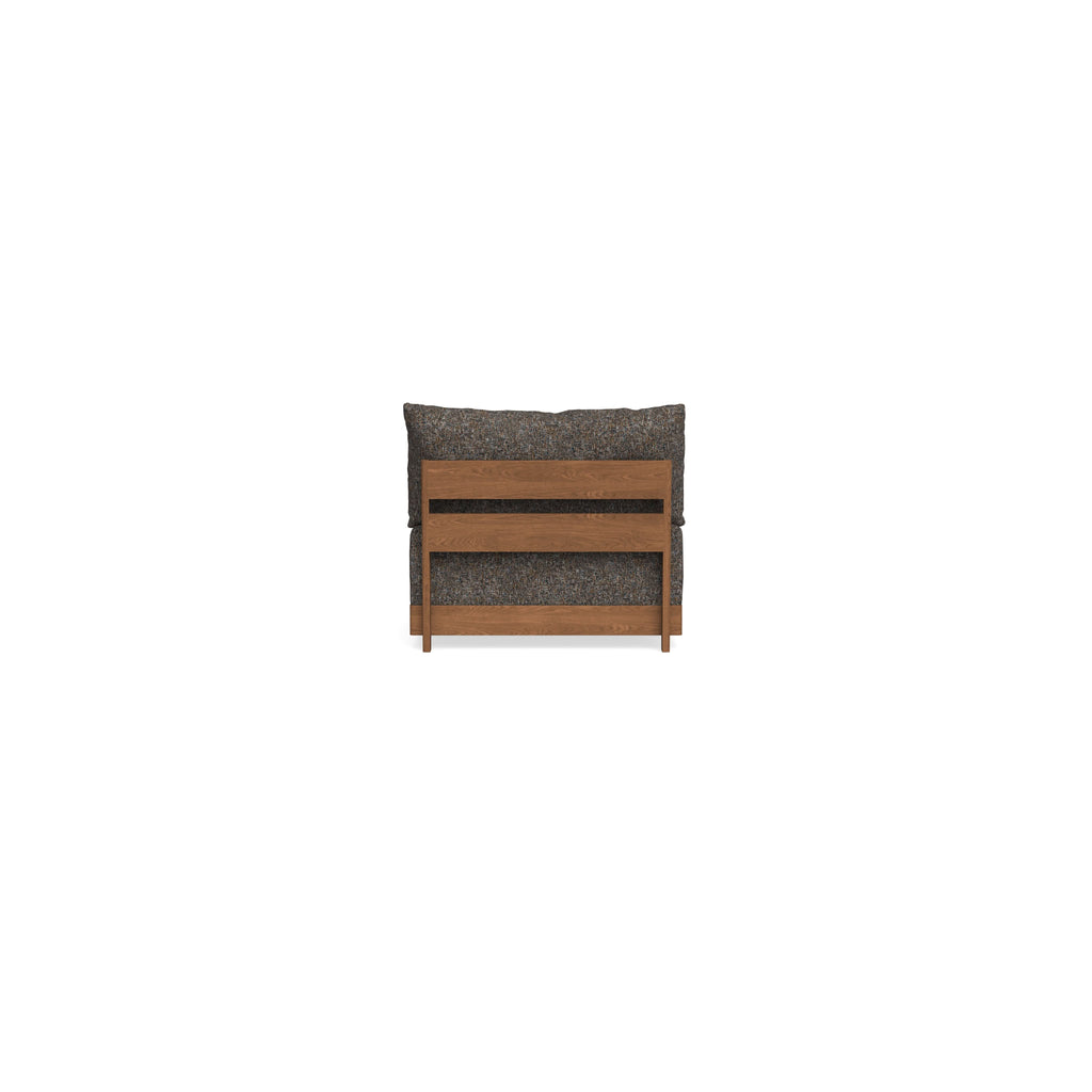 Modular Bondi Espresso Armless Chair in Eclipse | Memory Foam Blend