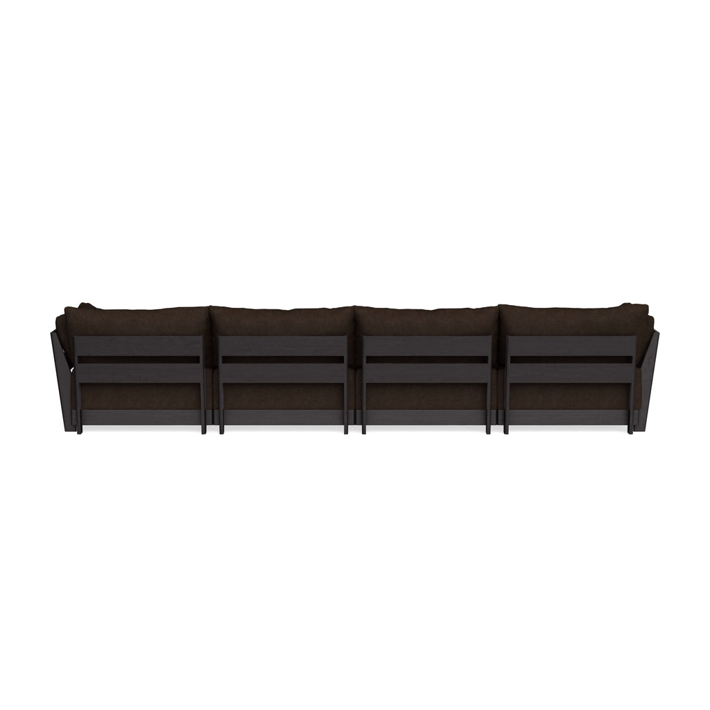 Modular Bondi Black 4-Seater Sofa in Espresso | Classic Blend