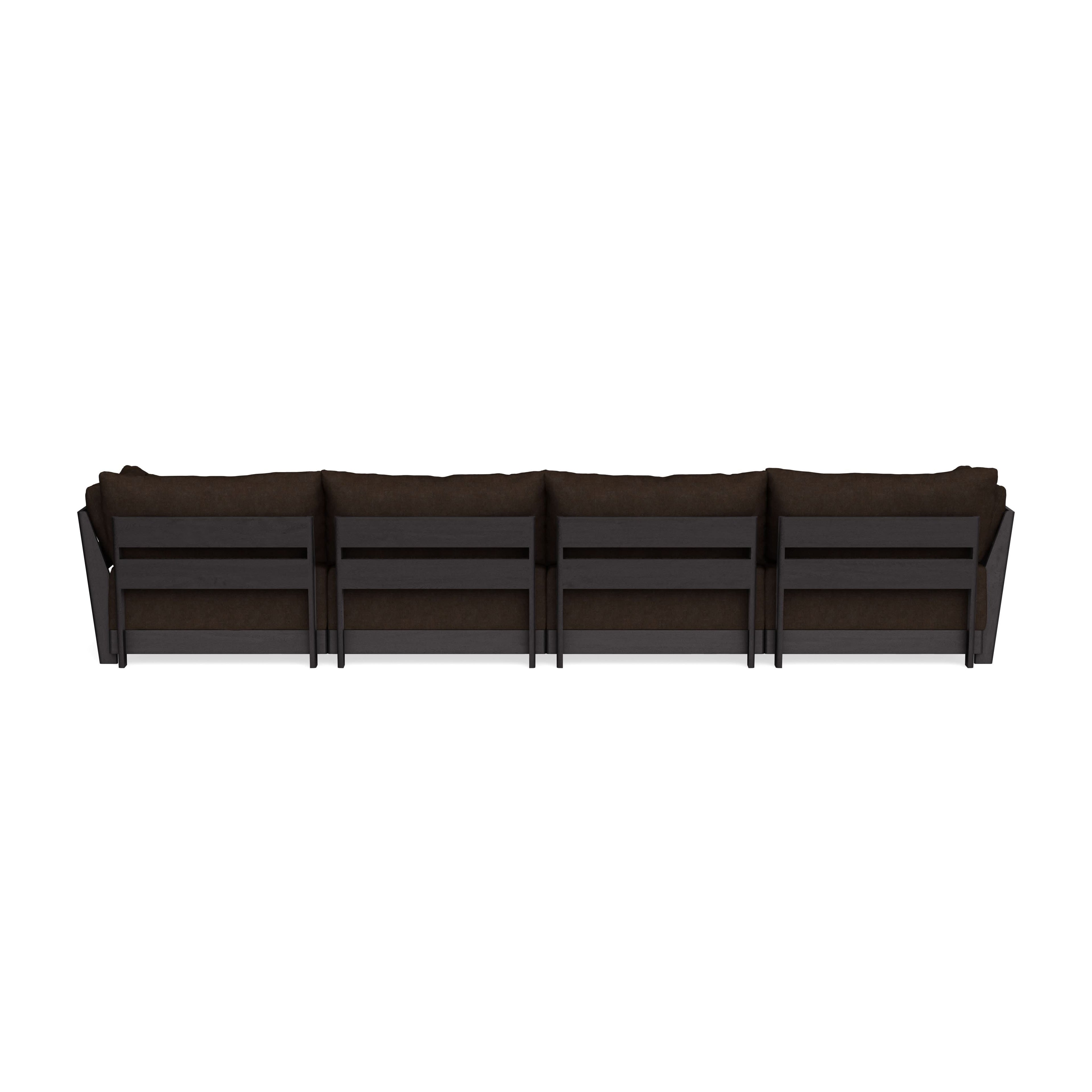 Modular Bondi Black 4-Seater Sofa in Espresso | Classic Blend