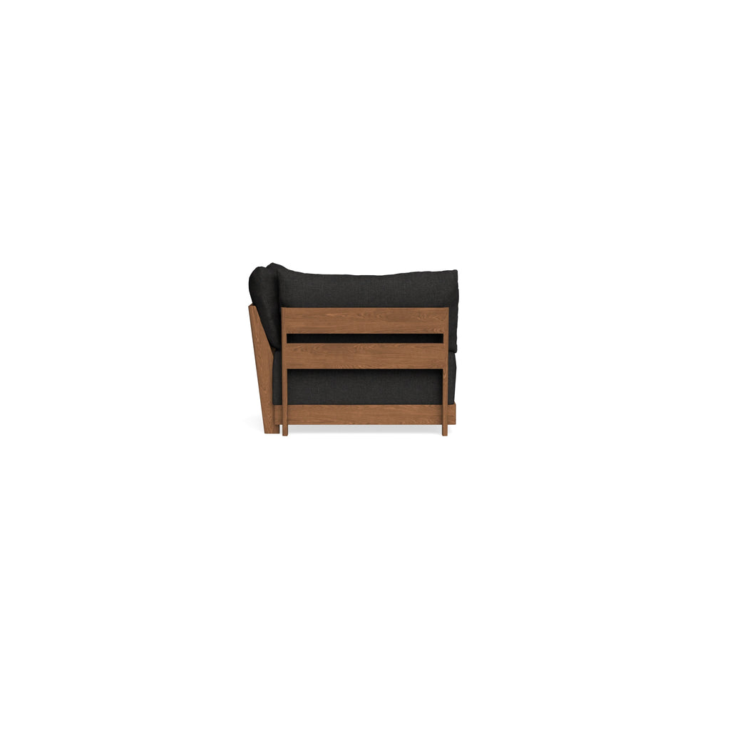 Modular Bondi Espresso Corner Chair in Peppercorn | Memory Foam Blend