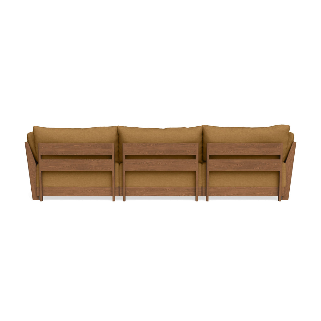 Modular Bondi Espresso 3-Seater Daybed Sofa Sectional in Dijon | Memory Foam Blend