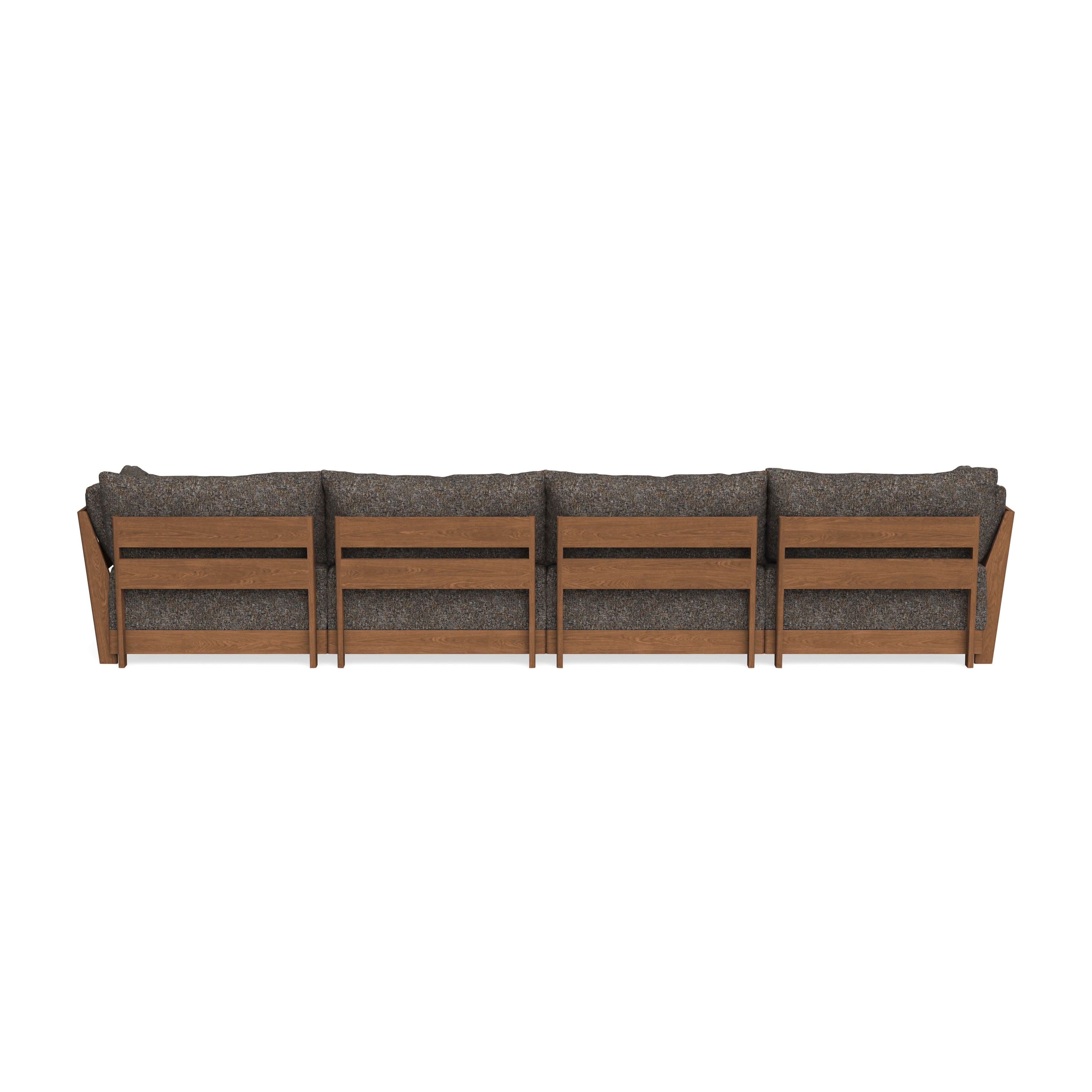 Modular Bondi Espresso 4-Seater U-Sectional in Eclipse | Classic Blend