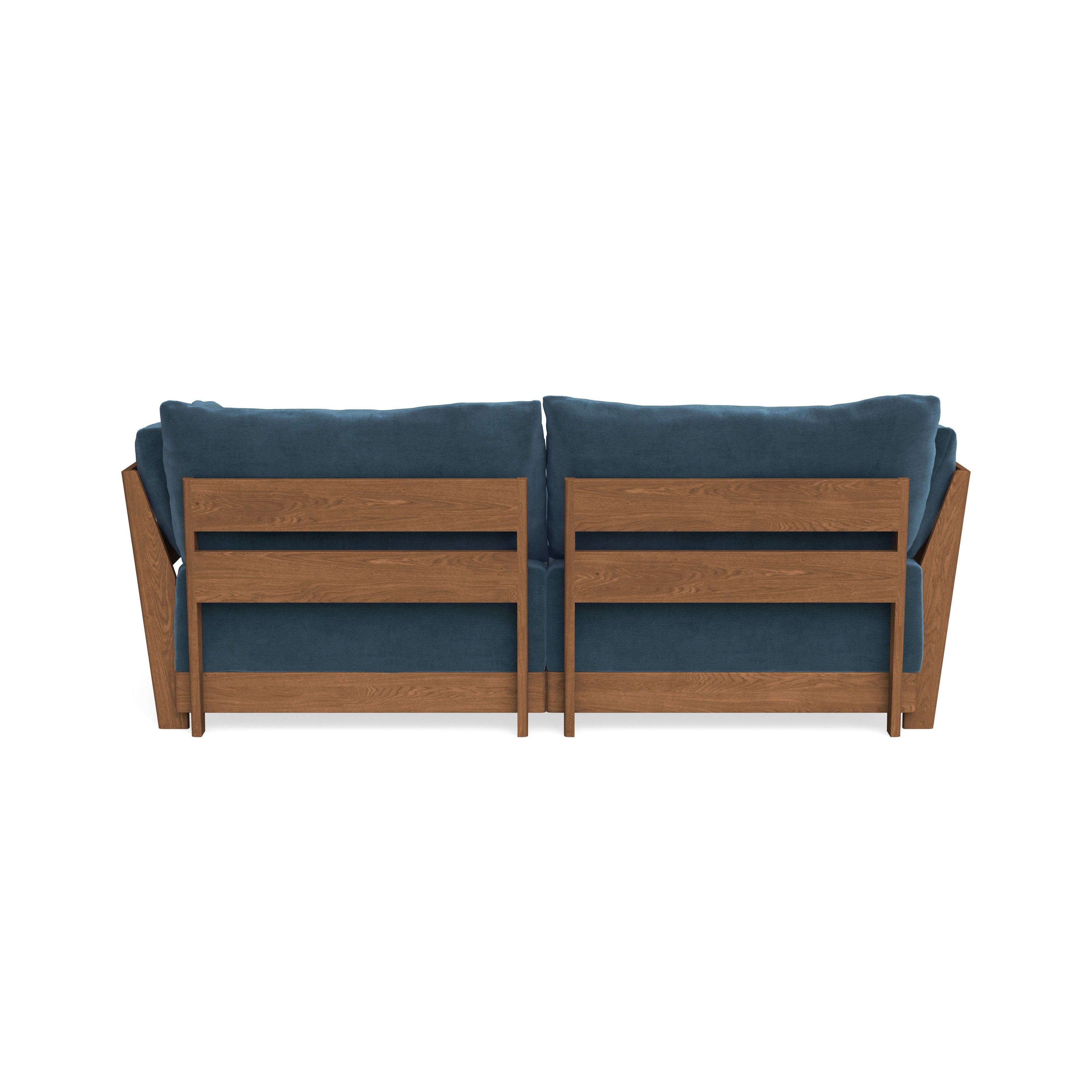 Modular Bondi Espresso 2-Seater Sectional in Oxford Blue | Classic Blend