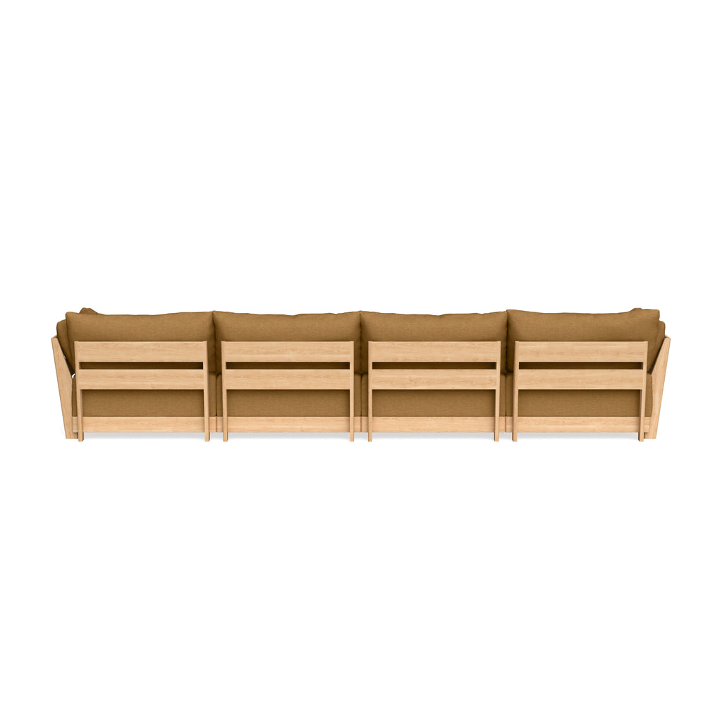 Modular Bondi Latte 4-Seater U-Sectional in Dijon | Memory Foam Blend