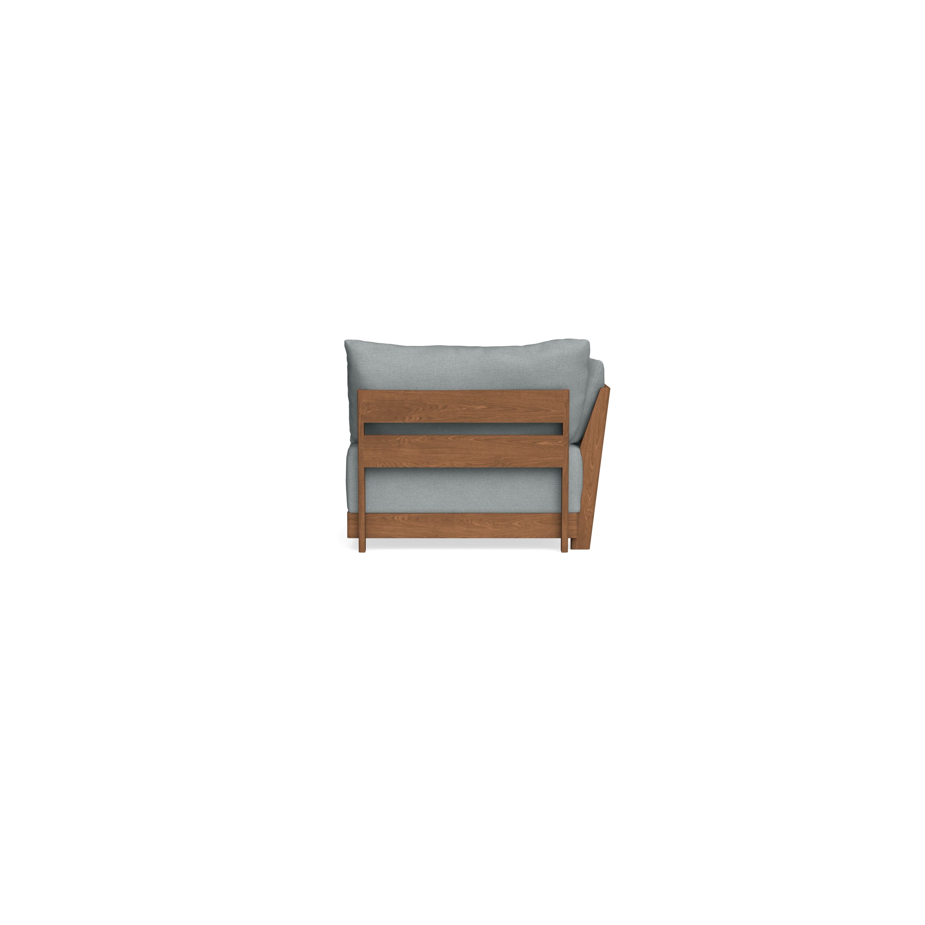 Modular Bondi Espresso End Chair in Light Steel | Classic Blend