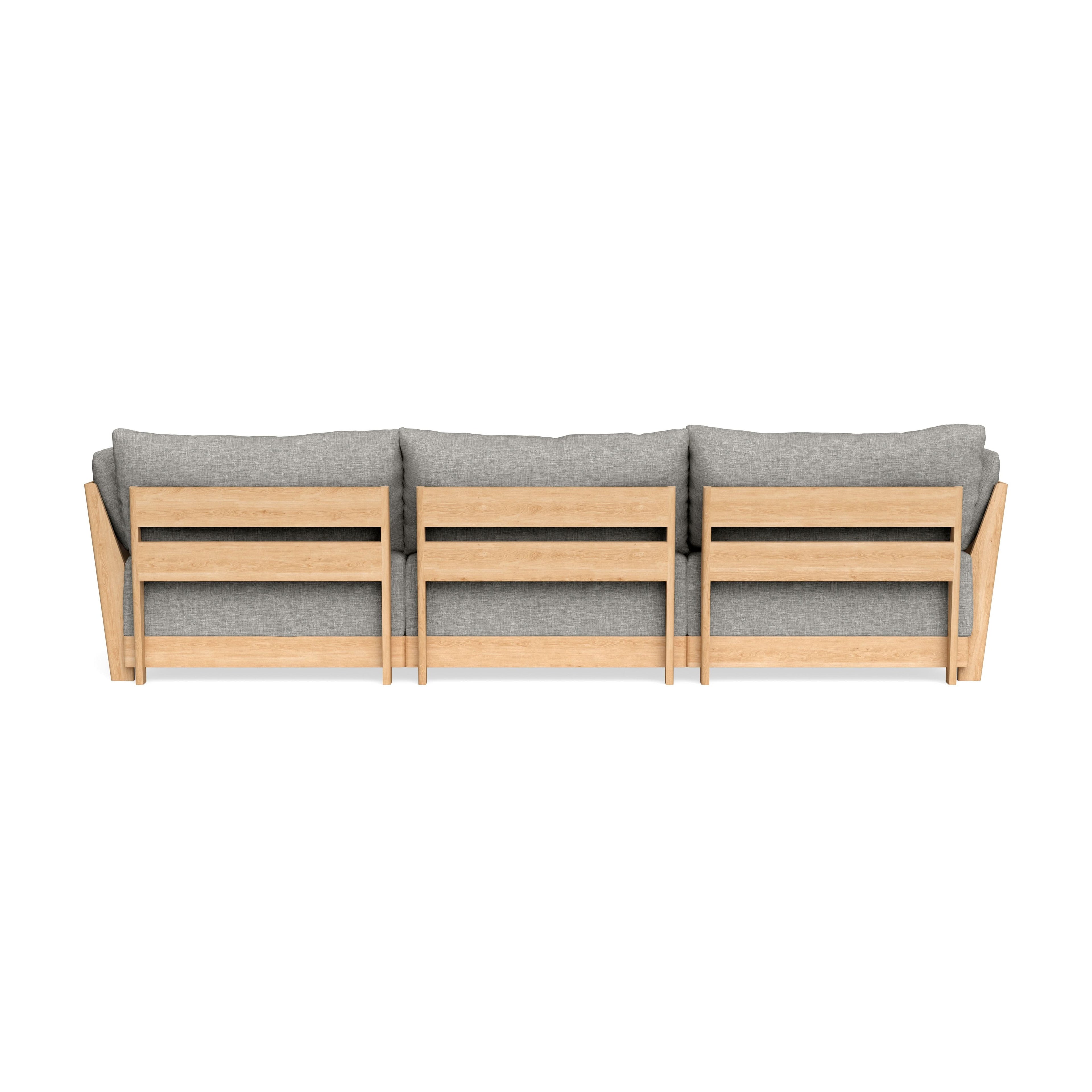 Modular Bondi Latte 3-Seater U-Sectional in Fog | Memory Foam Blend
