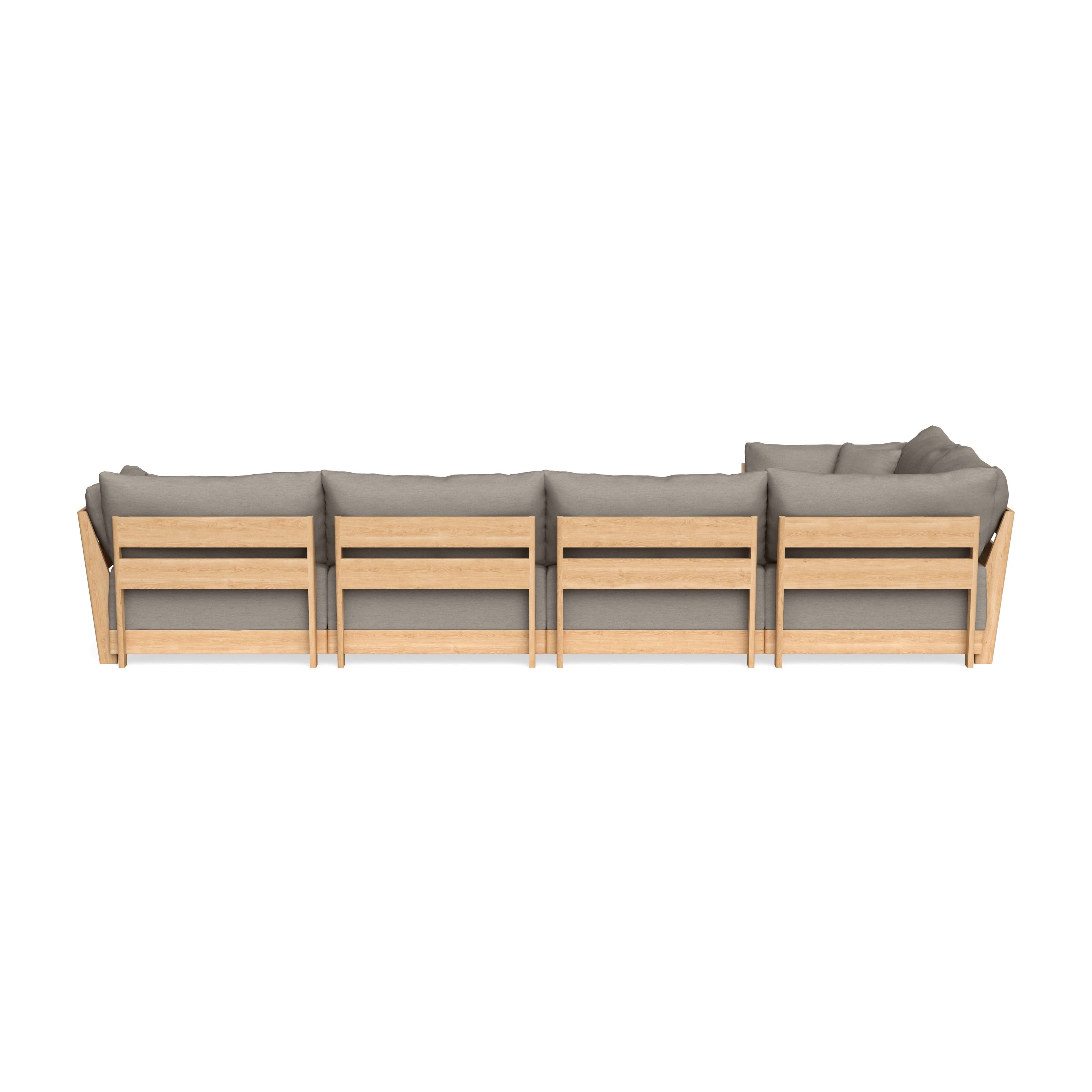 Modular Bondi Latte 5-Seater L-Sectional in Cinder Gray | Memory Foam Blend