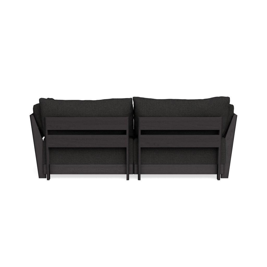 Modular Bondi Black 2-Seater Sofa in Peppercorn | Memory Foam Blend