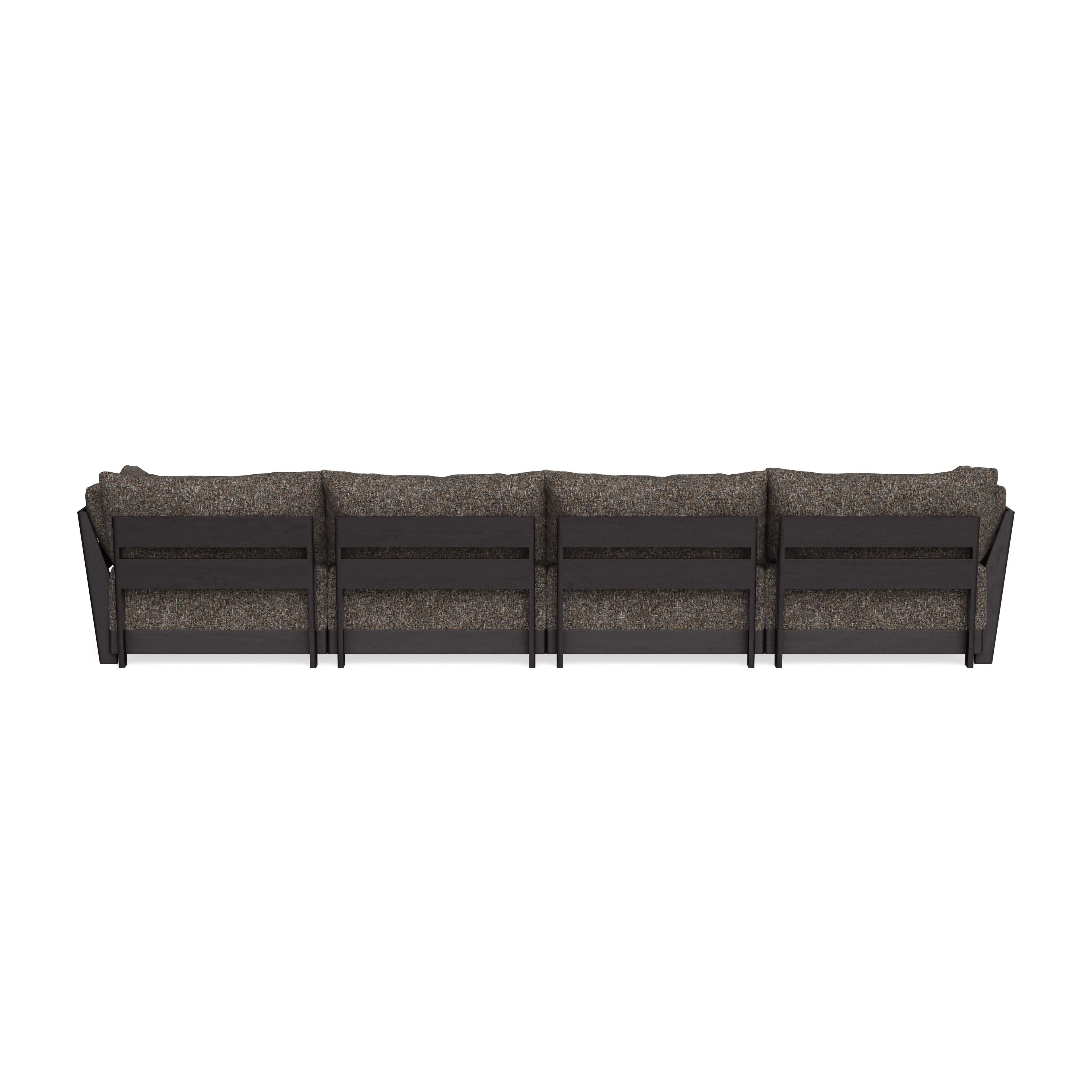 Modular Bondi Black 4-Seater Sectional in Eclipse | Classic Blend