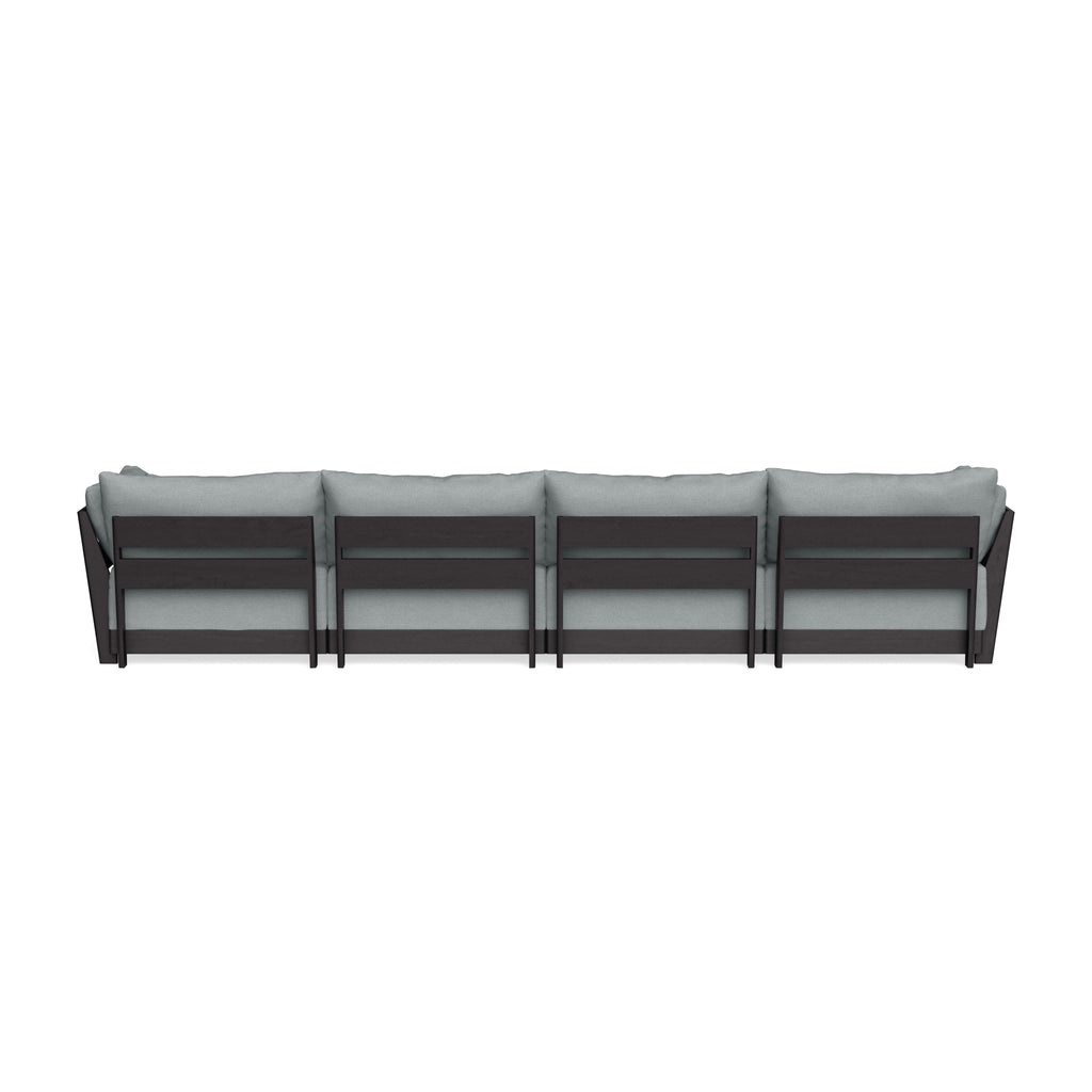Modular Bondi Black 4-Seater Sofa in Light Steel | Classic Blend