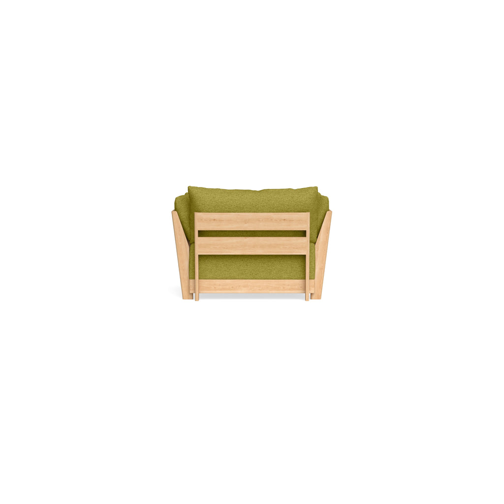 Modular Bondi Latte Armchair + Ottoman in Avocado | Classic Blend
