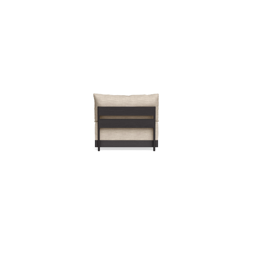 Modular Bondi Black Armless Chair in Wheat | Memory Foam Blend