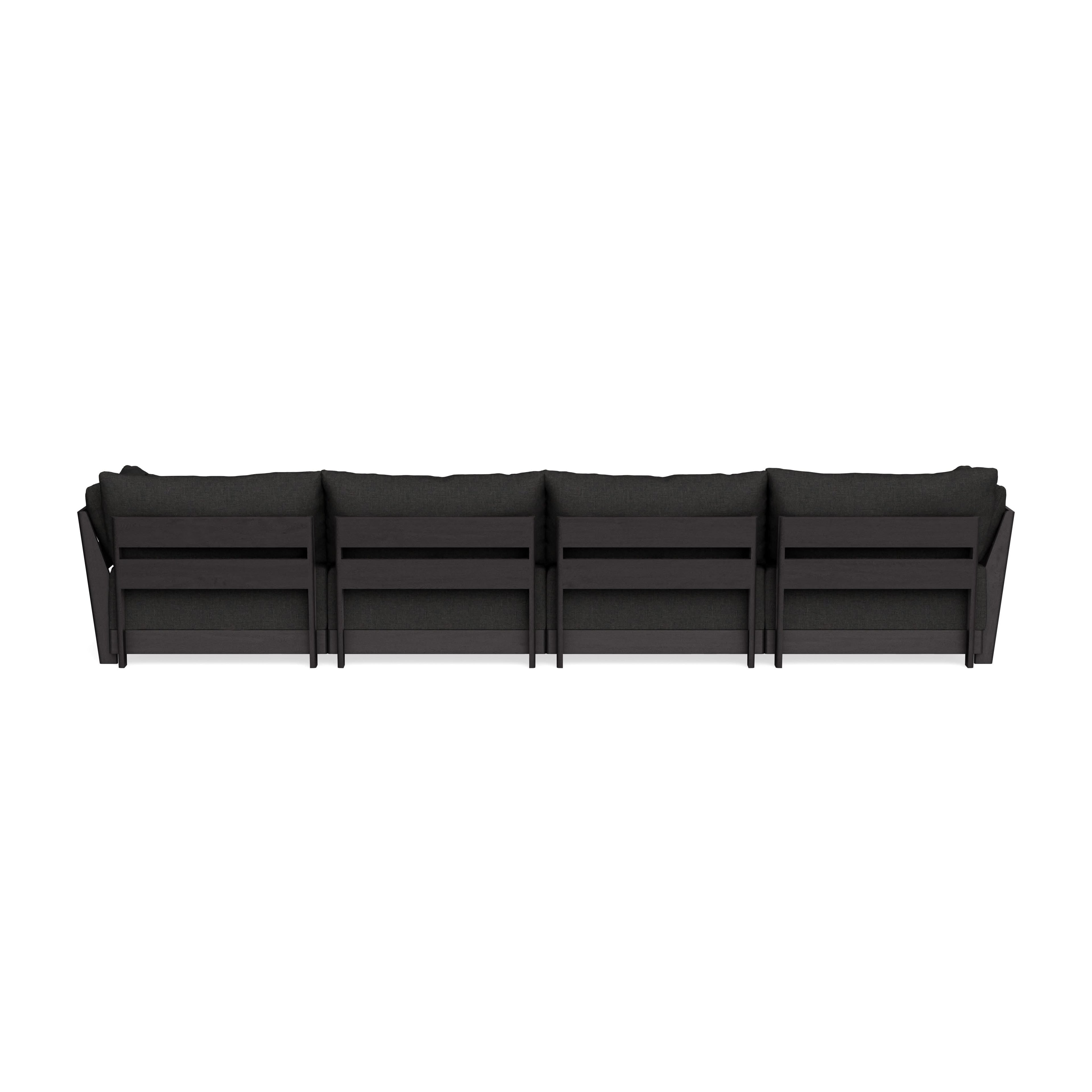 Modular Bondi Black 4-Seater Sofa in Peppercorn | Classic Blend