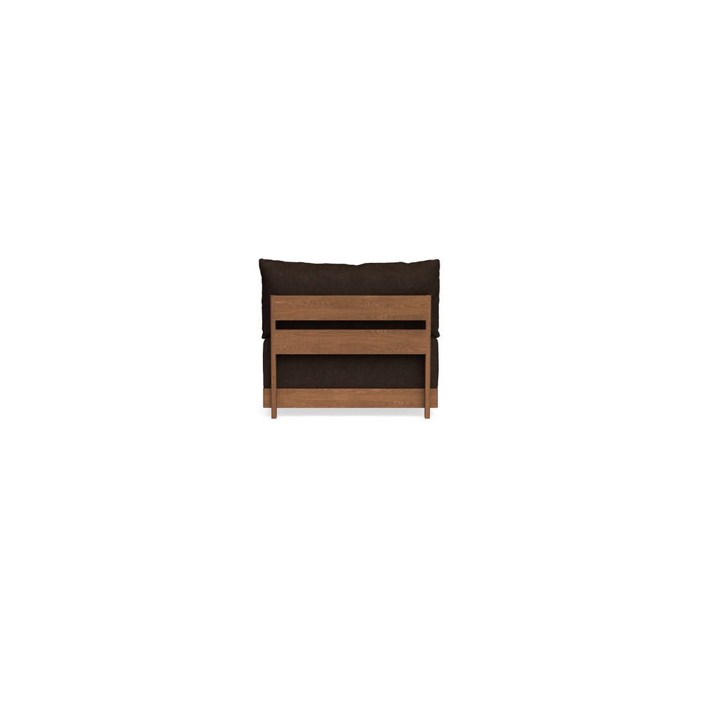 Modular Bondi Espresso Armless Chair in Espresso | Memory Foam Blend