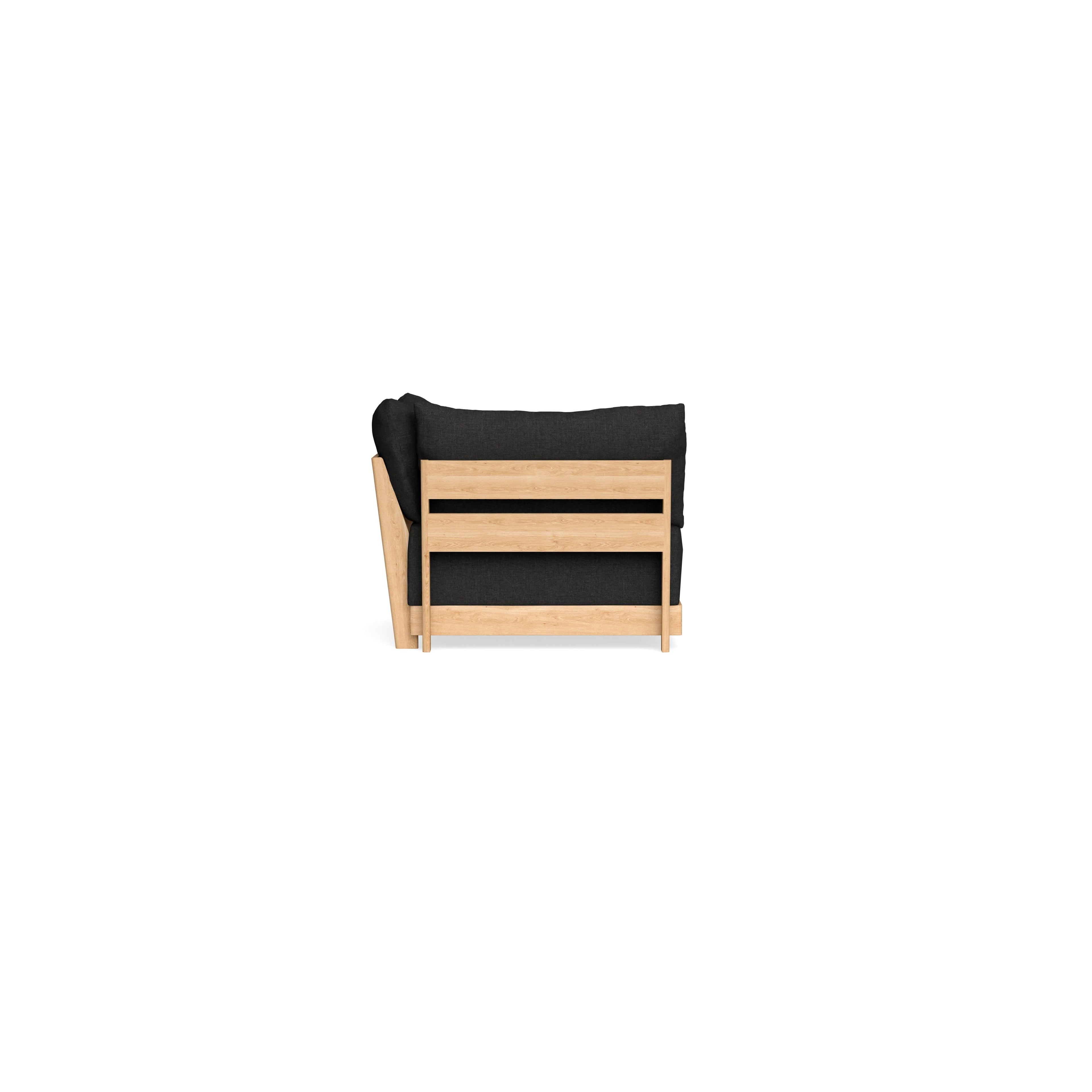 Modular Bondi Latte Corner Chair in Peppercorn | Memory Foam Blend