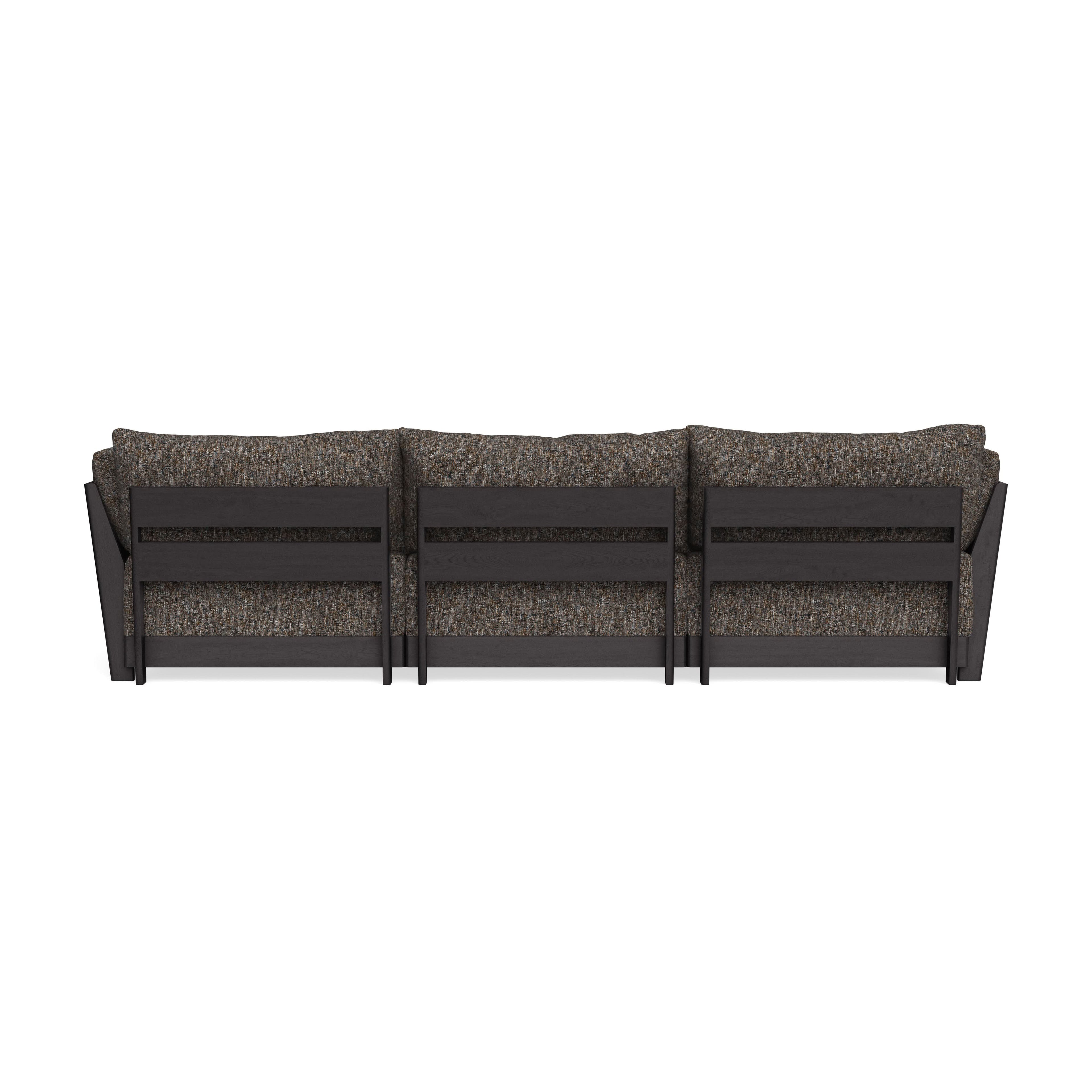 Modular Bondi Black 3-Seater U-Sectional in Eclipse | Classic Blend
