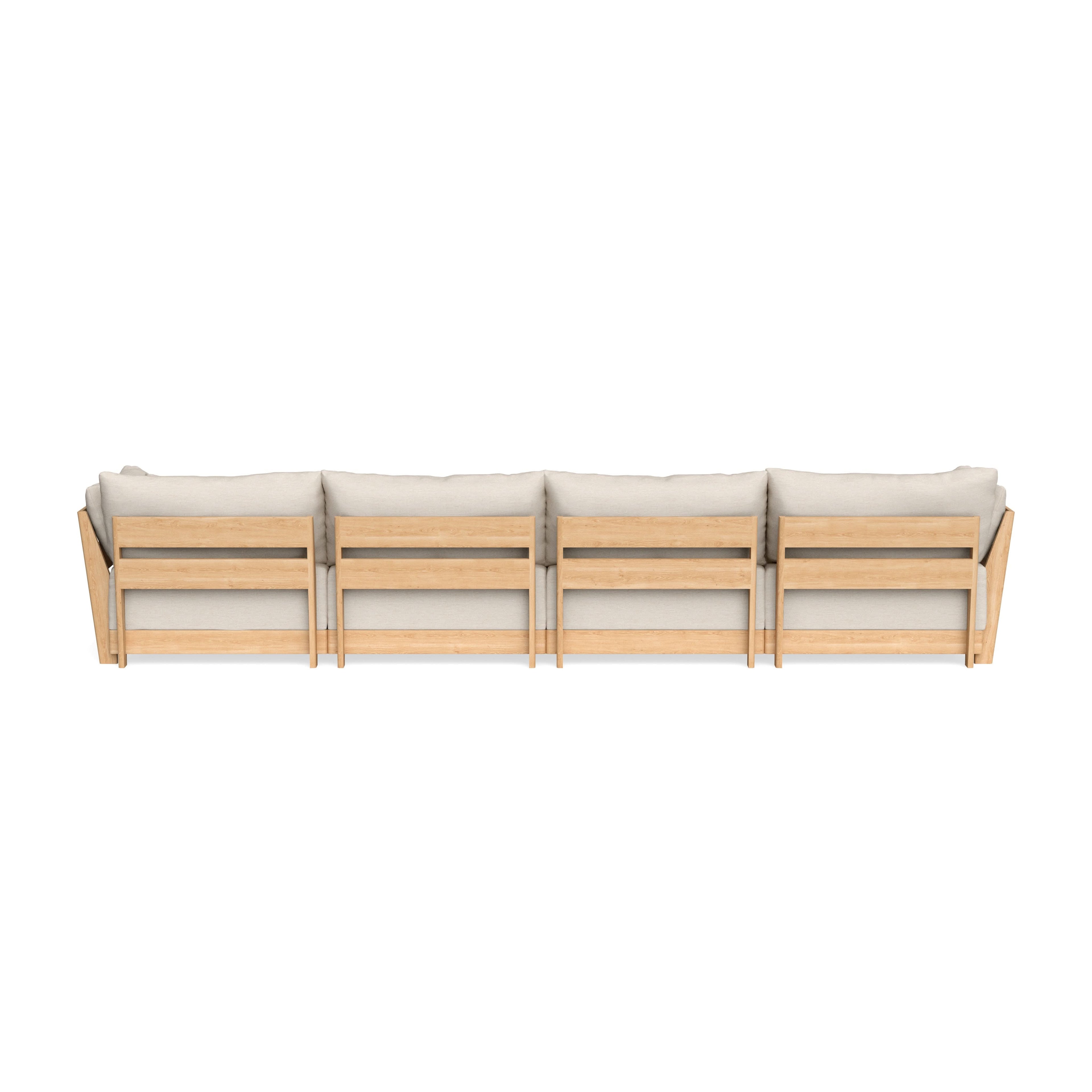 Modular Bondi Latte 4-Seater Sectional in Seashell | Classic Blend