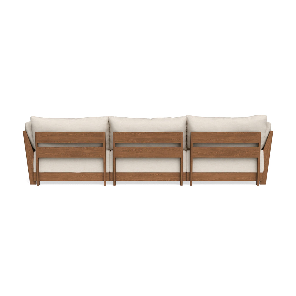 Modular Bondi Espresso 3-Seater Sectional in Seashell | Classic Blend
