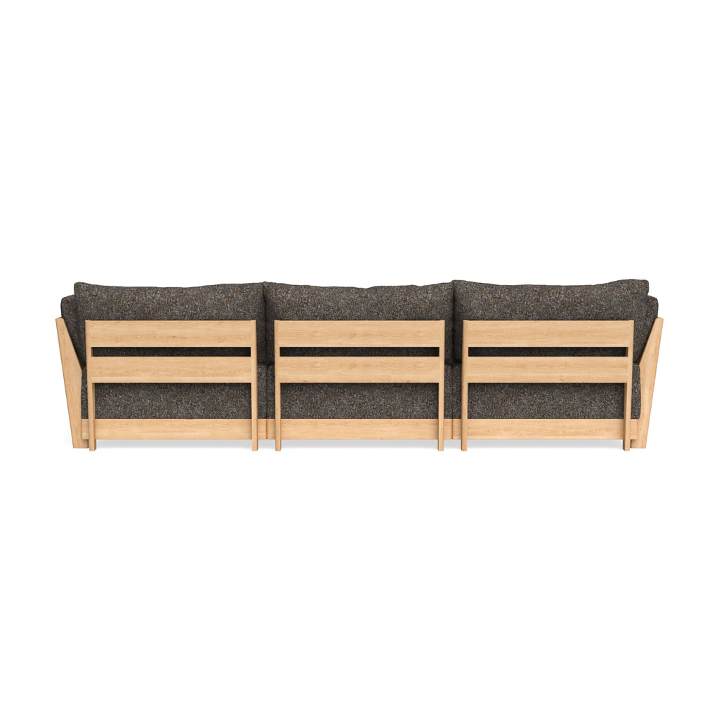 Modular Bondi Latte 3-Seater Daybed Sofa Sectional in Eclipse | Classic Blend