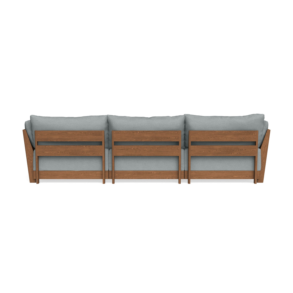 Modular Bondi Espresso 3-Seater Daybed Sofa Sectional in Light Steel | Classic Blend