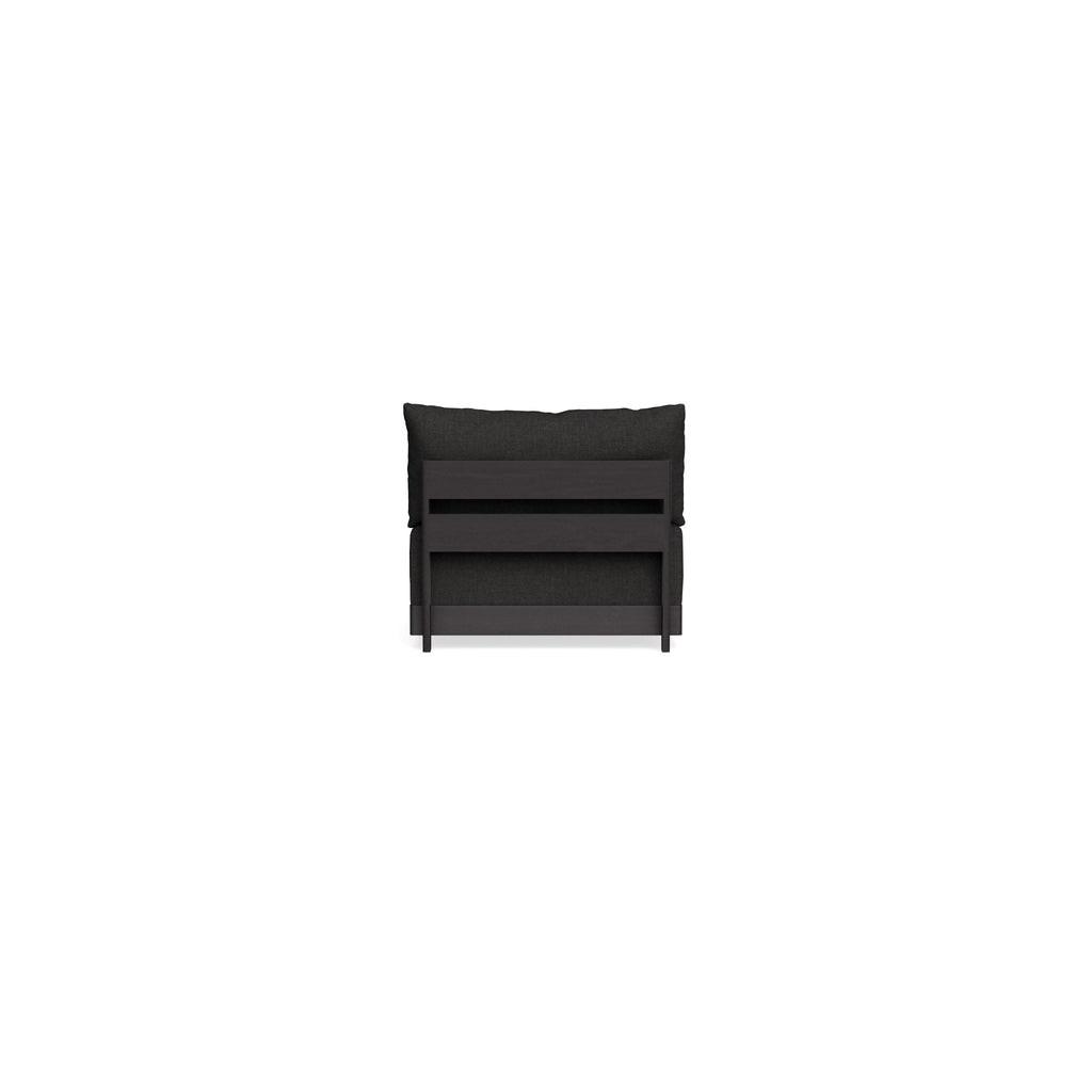 Modular Bondi Black Armless Chair in Peppercorn | Memory Foam Blend