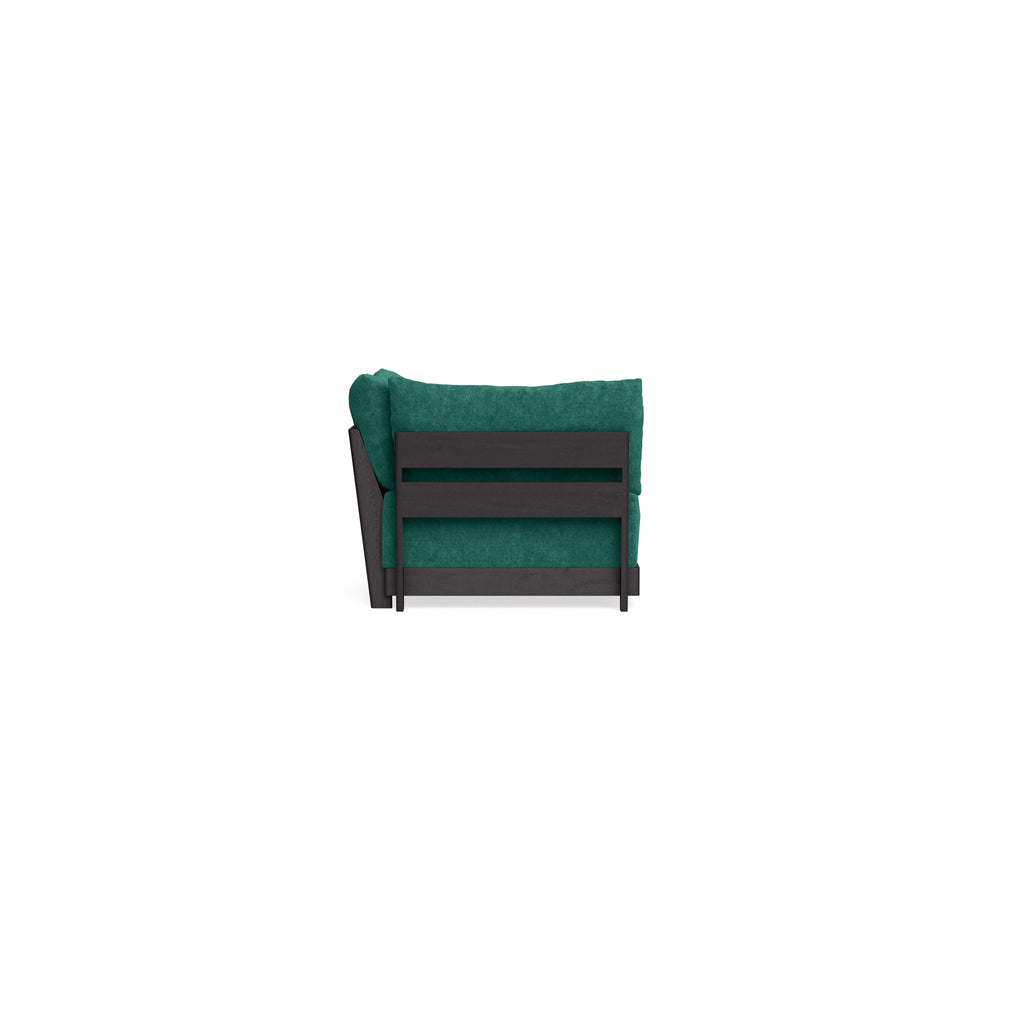 Modular Bondi Black Corner Chair in Jade Green | Classic Blend
