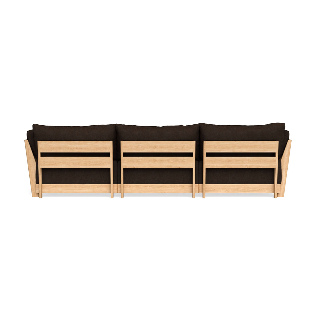 Modular Bondi Latte 3-Seater U-Sectional in Espresso | Memory Foam Blend