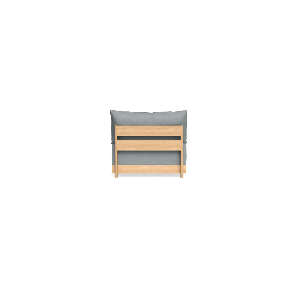 Modular Bondi Latte Armless Chair in Light Steel | Classic Blend