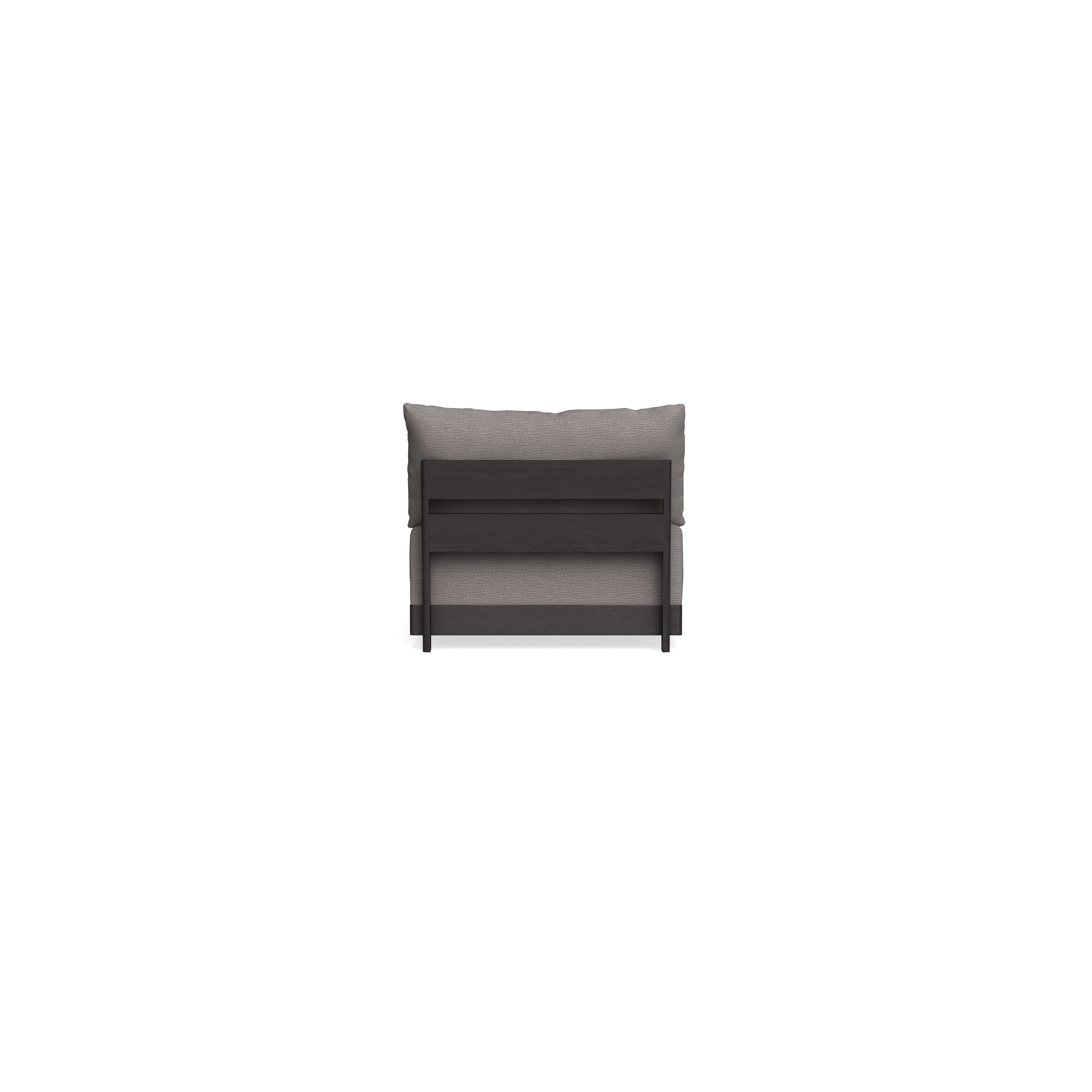 Modular Bondi Black Armless Chair in Cement | Classic Blend