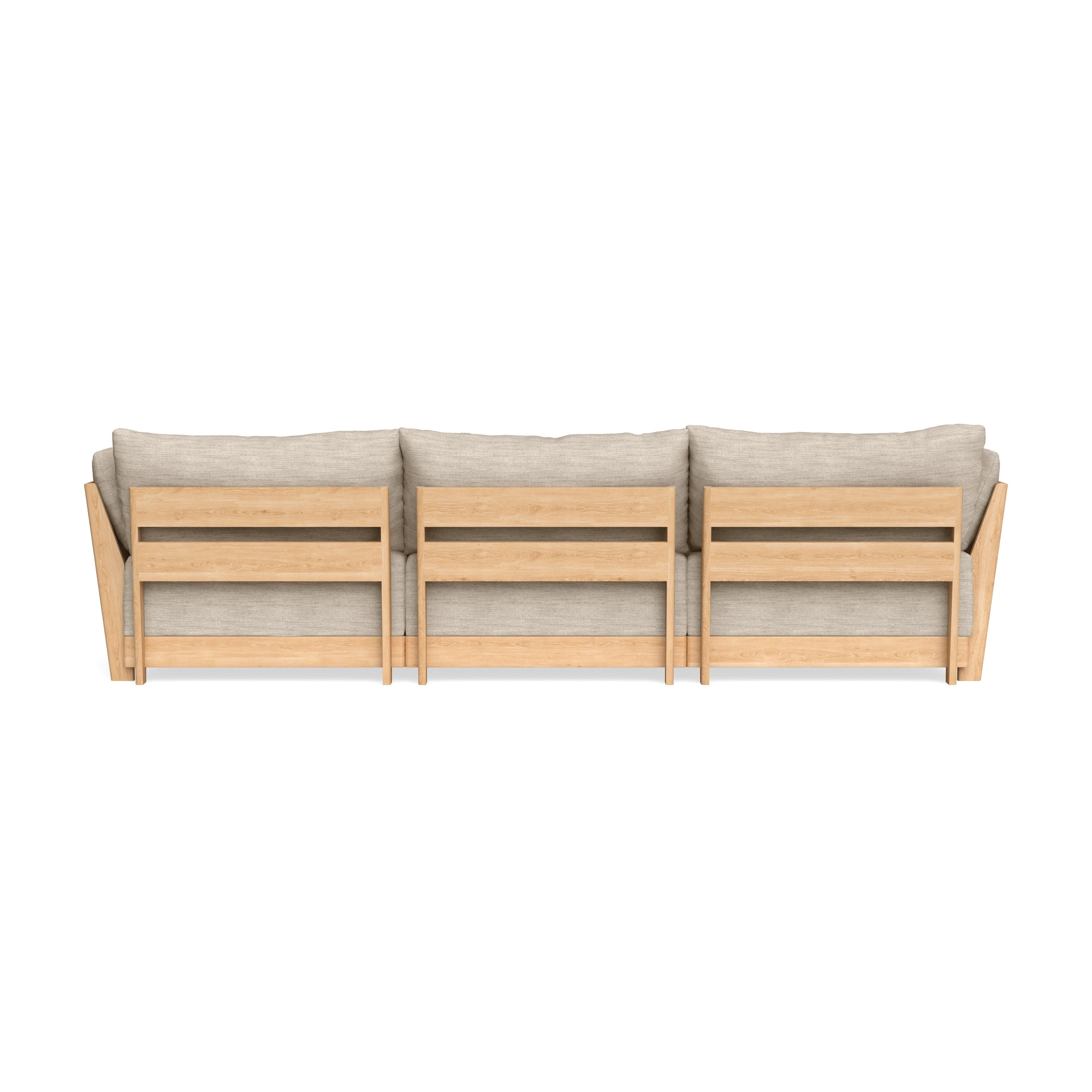 Modular Bondi Latte 3-Seater Sectional in Wheat | Memory Foam Blend