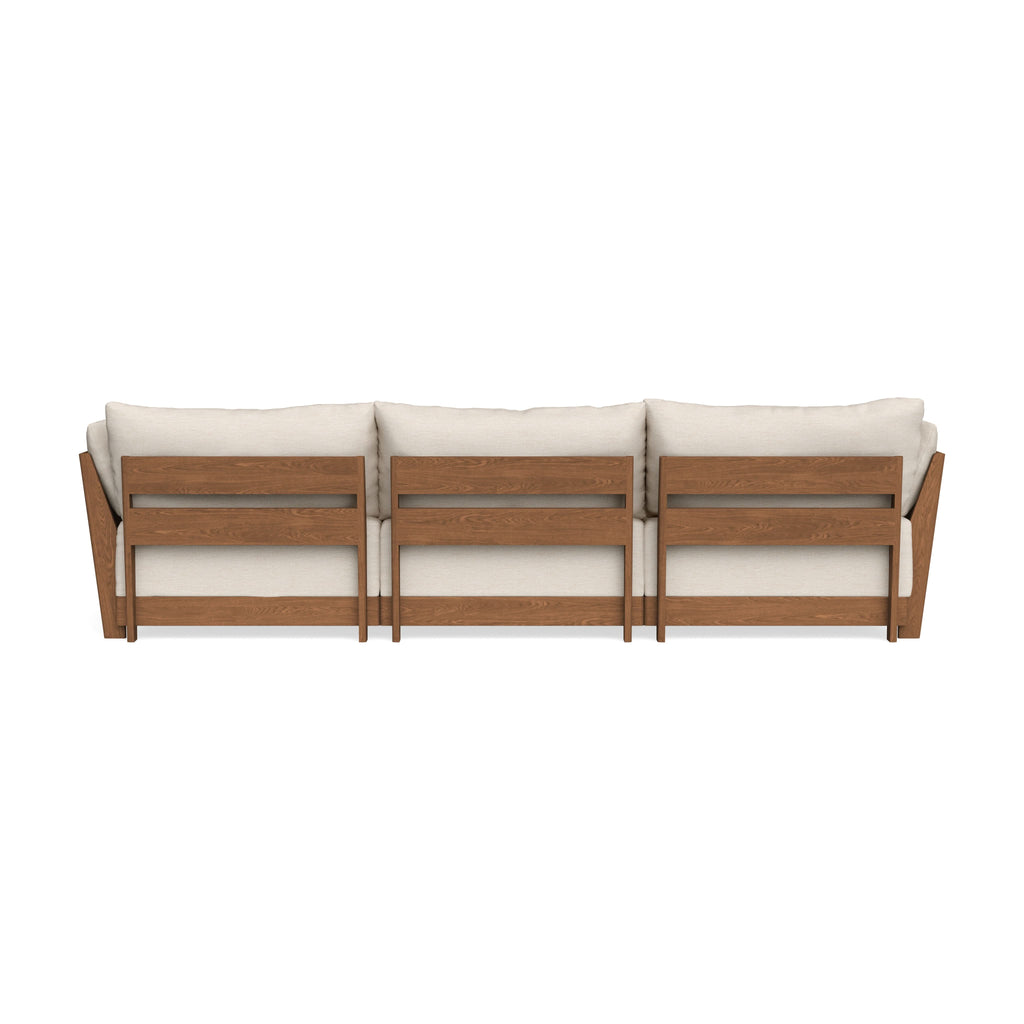 Modular Bondi Espresso 3-Seater U-Sectional in Seashell | Memory Foam Blend