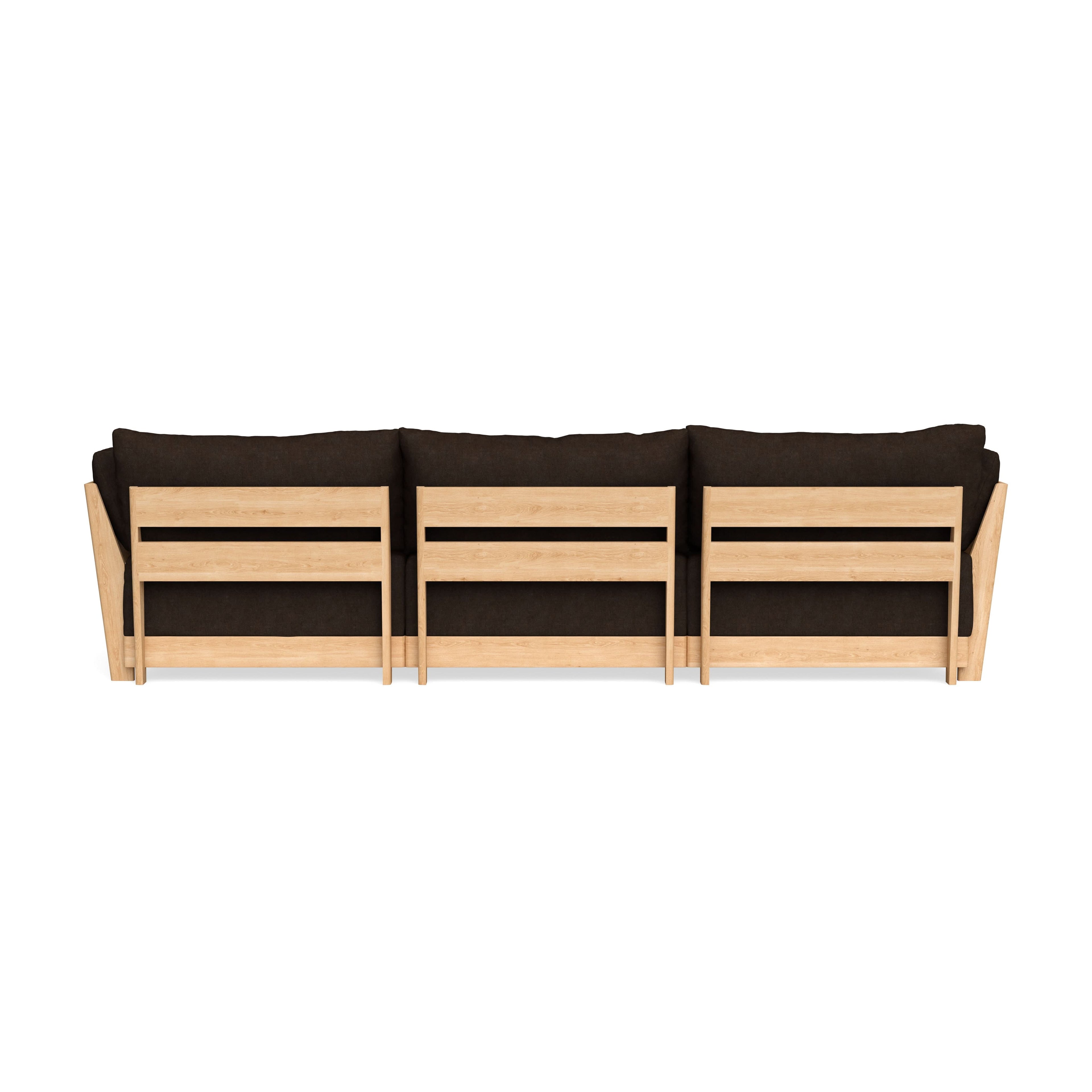 Modular Bondi Latte 3-Seater Daybed Sofa Sectional in Espresso | Classic Blend