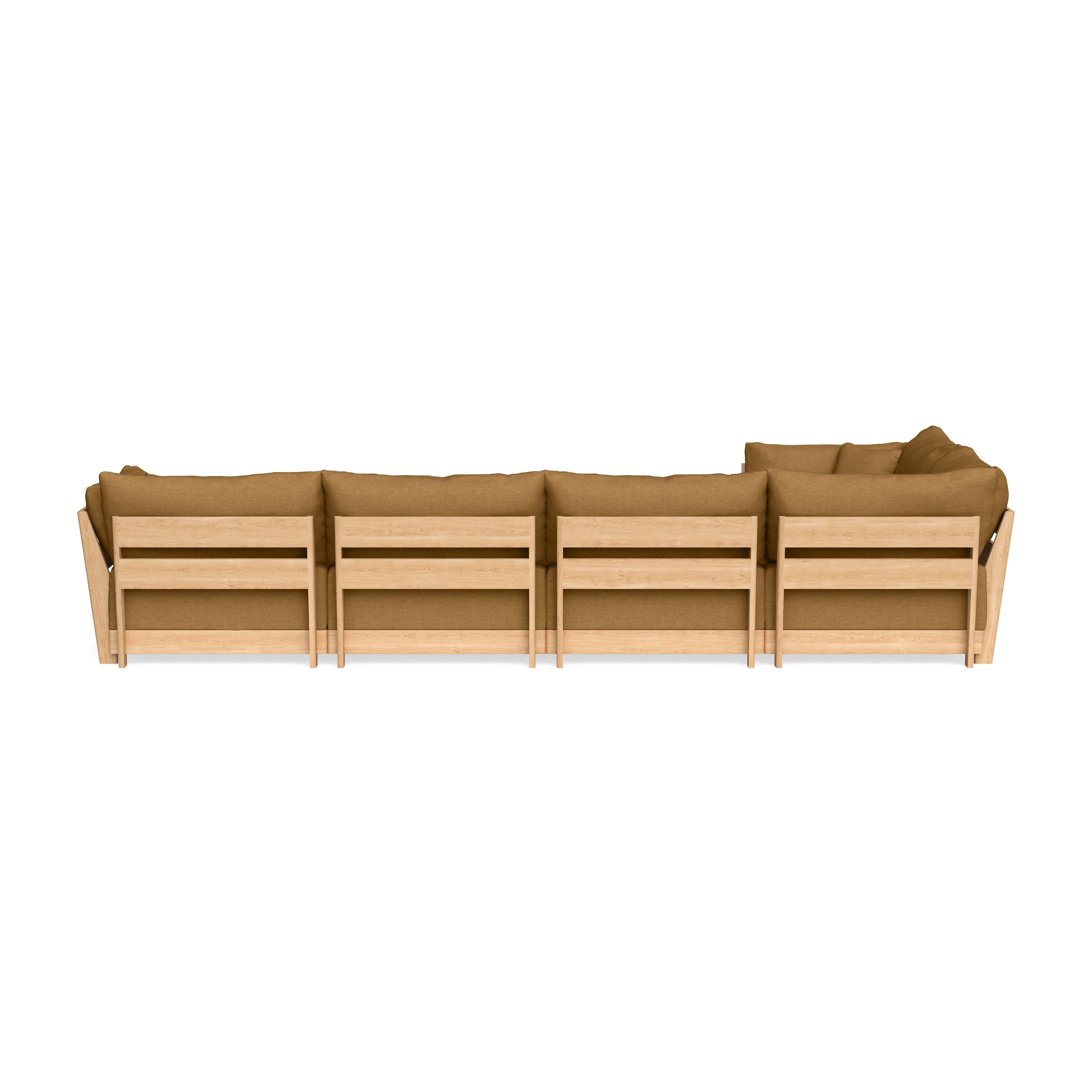 Modular Bondi Latte 5-Seater L-Sectional in Dijon | Memory Foam Blend